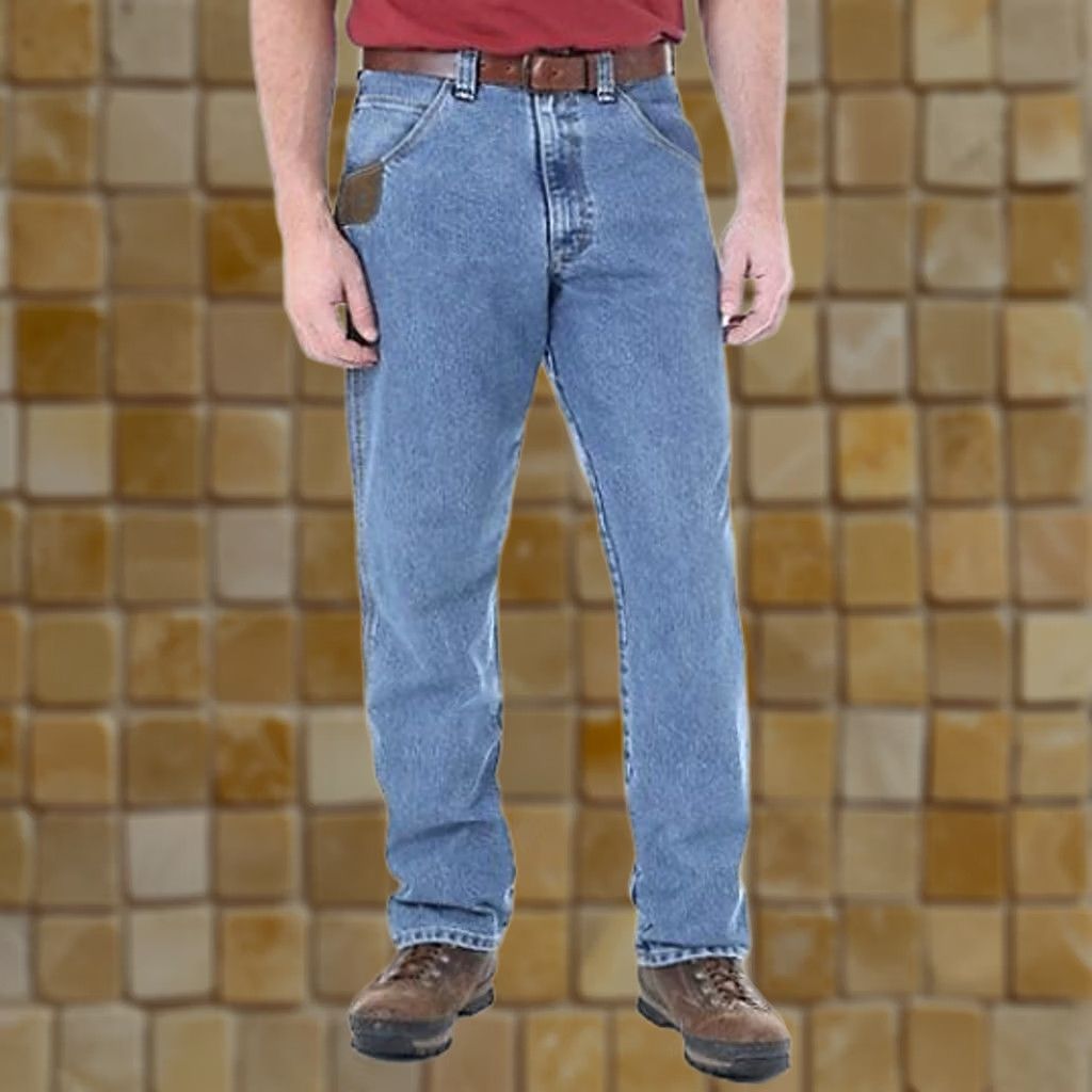 Wrangler VINTAGE Wrangler RIGGS Workwear Jeans 5-Pocket Denim Blue 60 Mens 30in Inseam Cotton Blend 5 Pocket Zip Closure Machine Washable Mens Jeans Size US 44 / EU 60 - 1 Preview