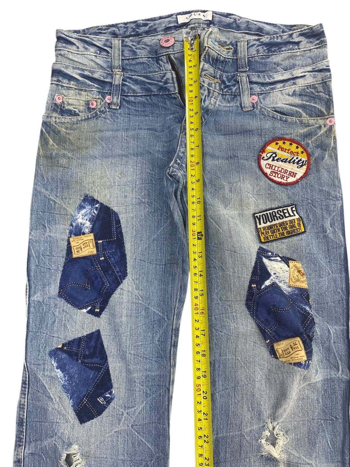 Japanese Brand Japanese Brand Thunder Wash Style Patches Jeans Size US 28 / EU 44 - 6 Thumbnail