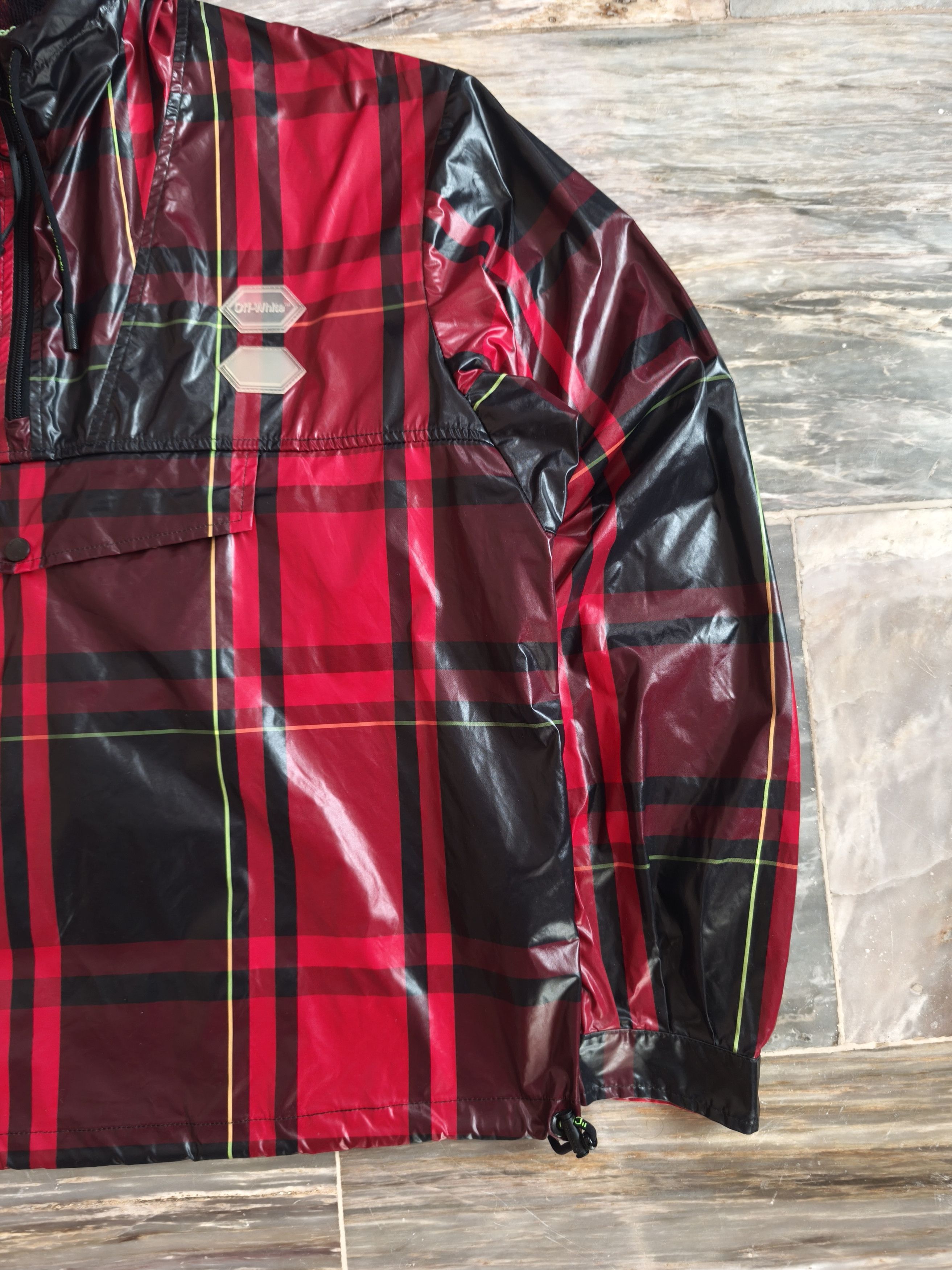 Off-White Off-White Red Checked Anorak Jacket - 19ss Size US M / EU 48-50 / 2 - 5 Thumbnail