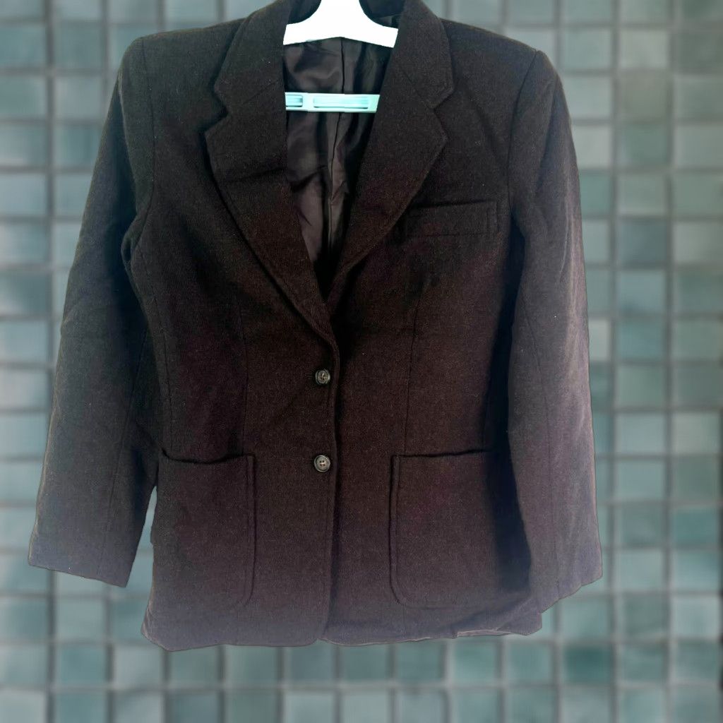 Vintage VINTAGE Single Breast Notch Wool Blend Blazer Jacket Womens Size 7/8 Brown Made in Japan Size M / US 6-8 / IT 42-44 - 1 Thumbnail