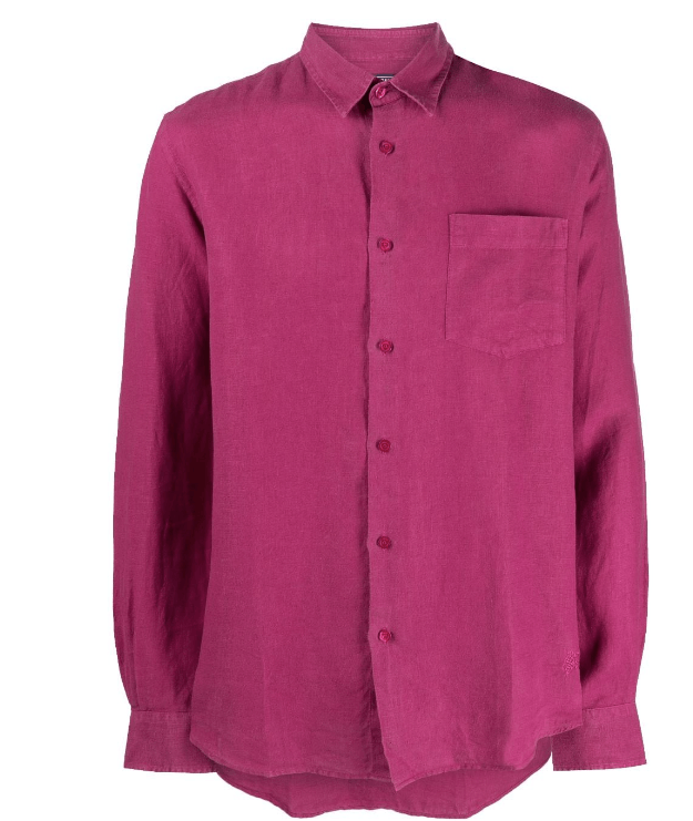 Vilebrequin Caroubis Linen Button Shirt Pink ( XXL )