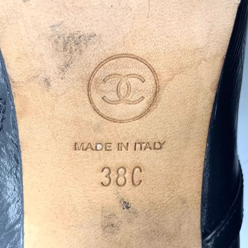 Chanel Chanel Black Chain Design Short Heels -2505 Size US 6.5 / IT 36.5 - 7 Thumbnail