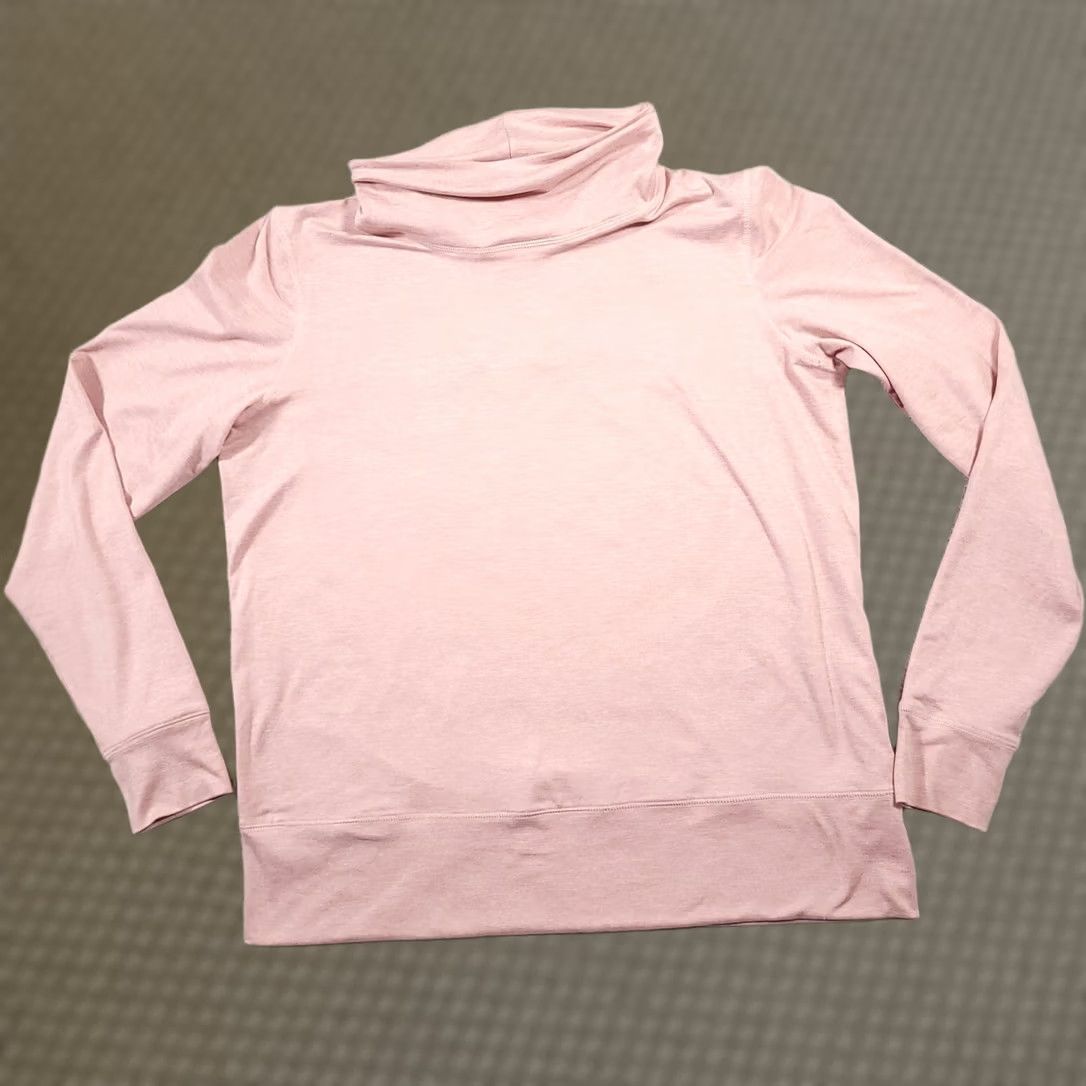 Vintage Gaiam Sweatshirt Women's XL Pink Cowl Neck Activewear Performance Thumbholes Shirt Fits Athletic Womens Size XL / US 12-14 / IT 48-50 - 1 Thumbnail