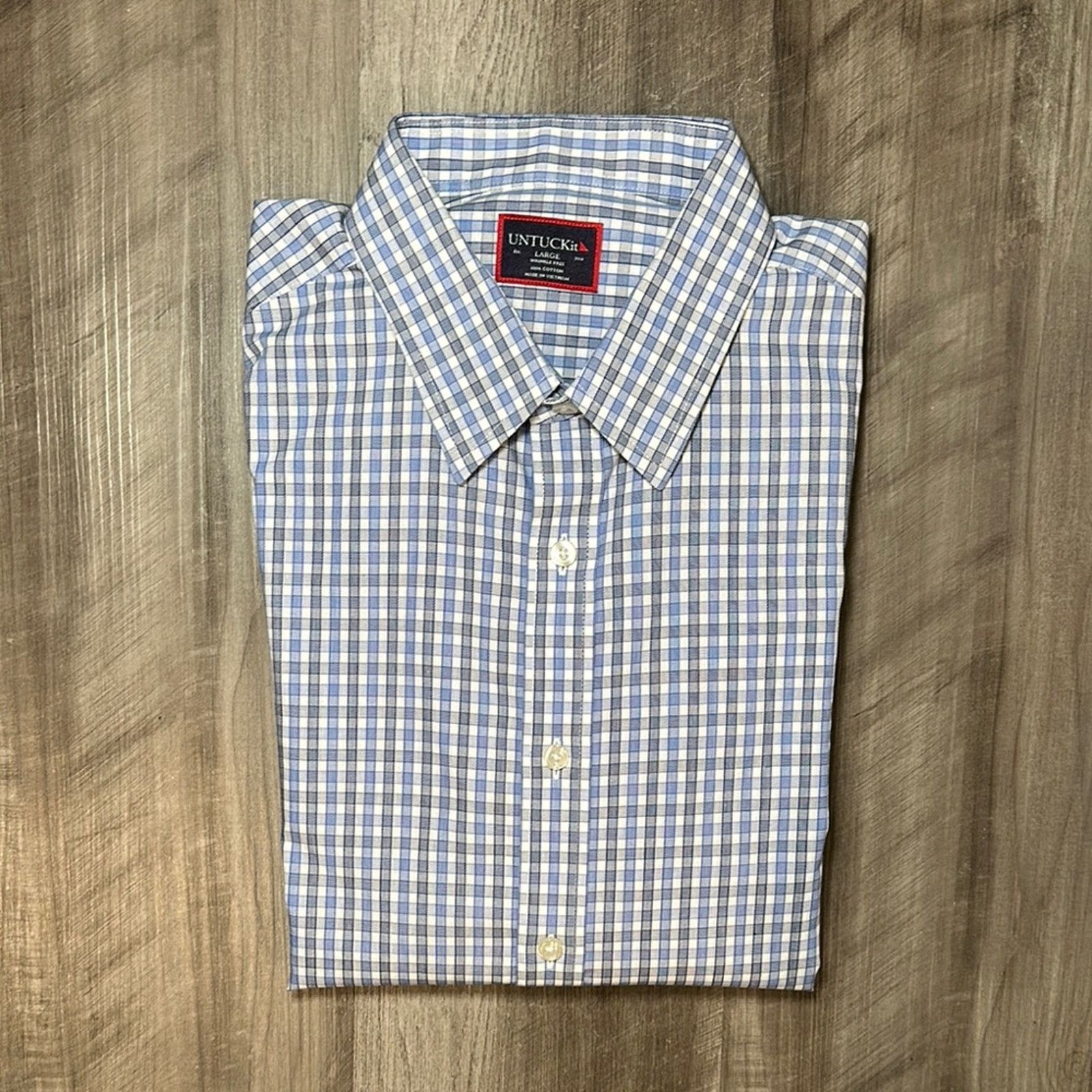 UNTUCKit UNTUCKit Durif Wrinkle Free Checkered Long Sleeve - Large Size US L / EU 52-54 / 3 - 1 Thumbnail