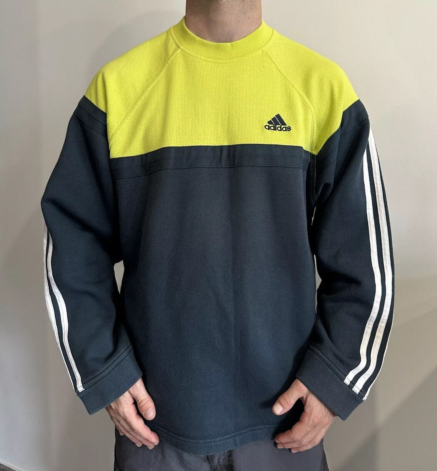 Adidas Vintage 2000s ADIDAS SWEATSHIRT Y2K MENS PULLOVER Logo Size US M / EU 48-50 / 2 - 1 Thumbnail