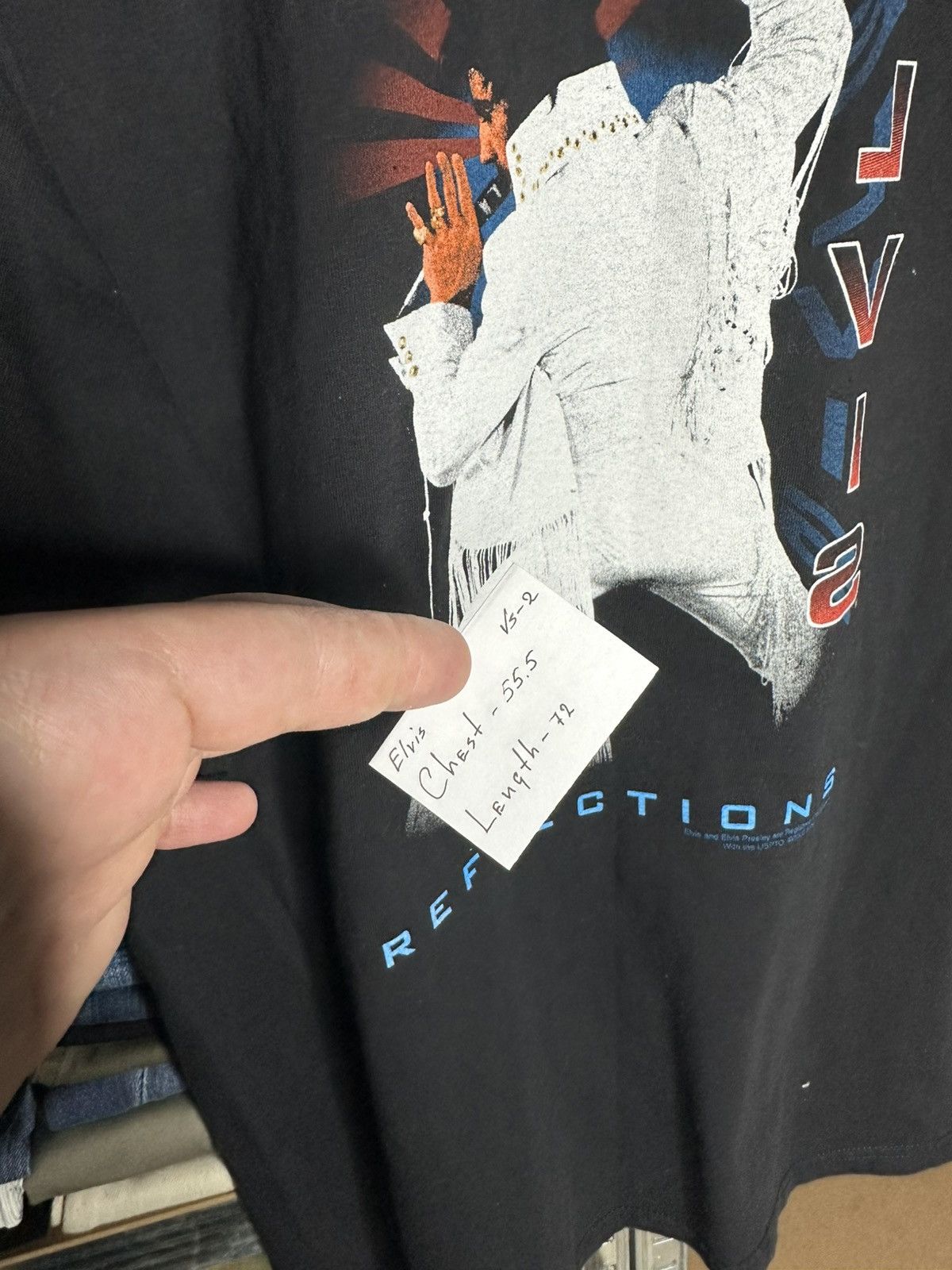 Gildan Vintage 2002 Elvis Presley Reflections Double Sided T-Shirt Size US L / EU 52-54 / 3 - 7 Thumbnail