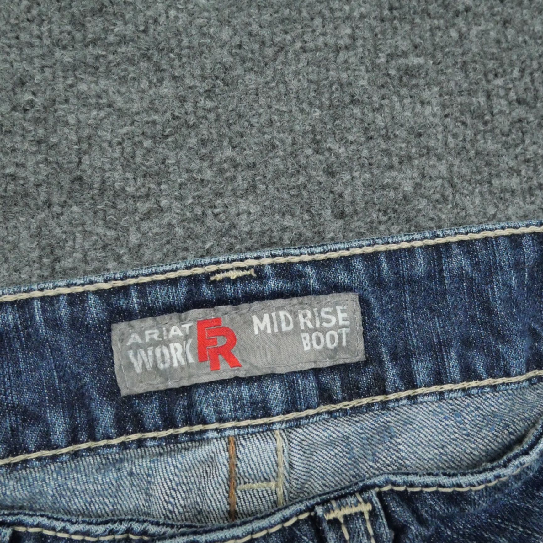 Ariat Ariat Jeans Womens 29 Blue Flame-Resistant Mid Rise Cropped Workwear 32x27 Size 29" - 4 Thumbnail