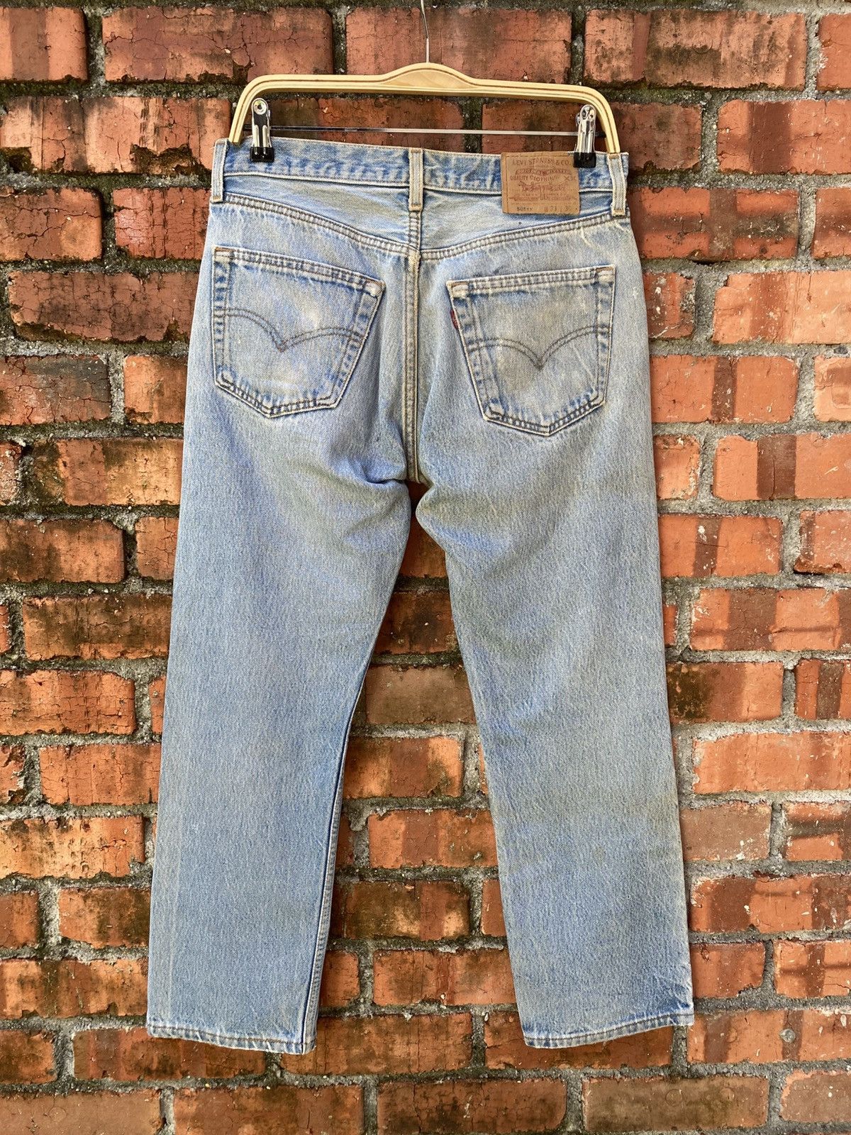 Levi's × Levi's Vintage Clothing × Vintage W32x27.5 vintage levi's 501 made in USA distressed denime Size US 32 / EU 48 - 2 Thumbnail