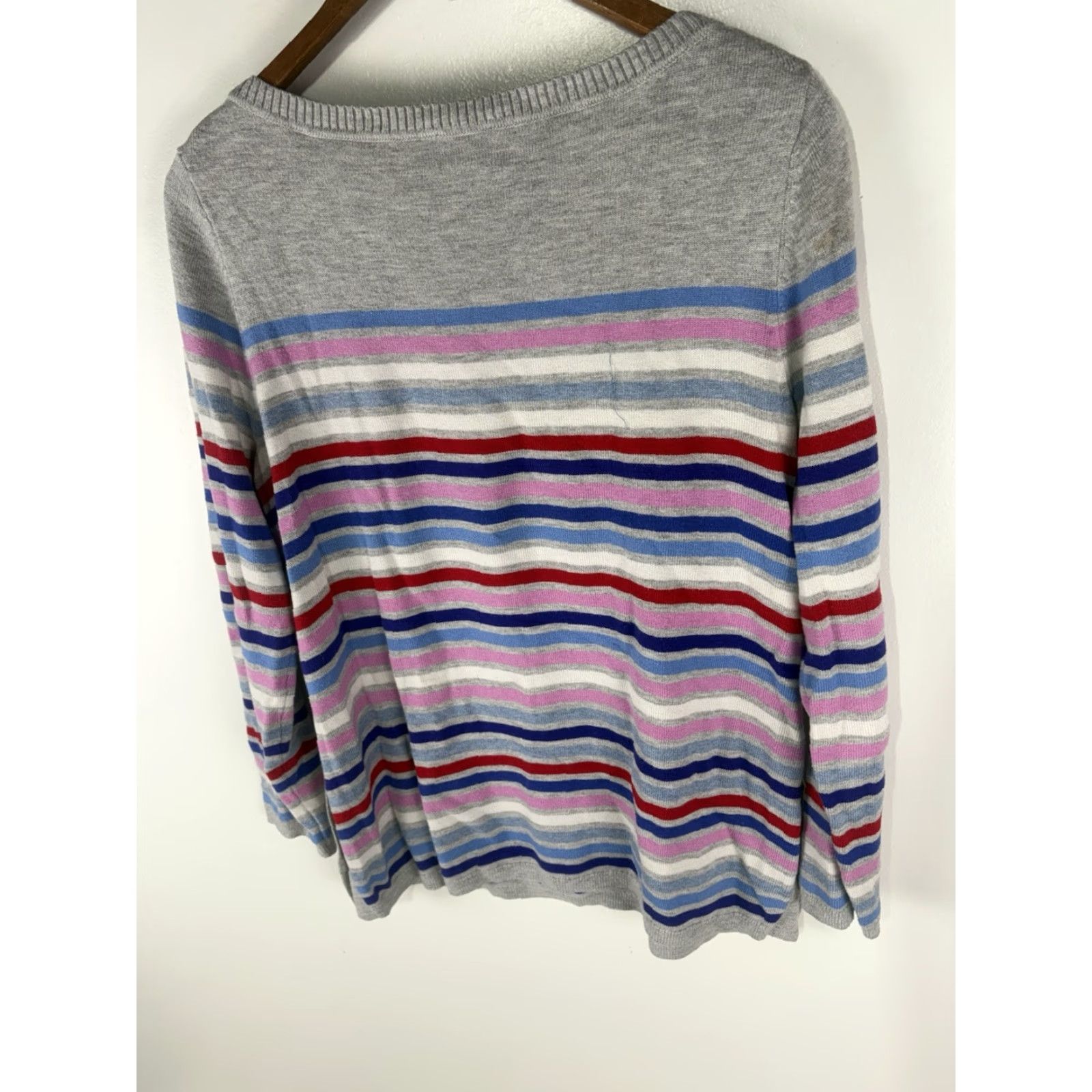 Talbots Talbots Multicolor Striped Sweater Women's Size M Pullover Long Sleeve Classic Preppy Size M / US 6-8 / IT 42-44 - 5 Thumbnail