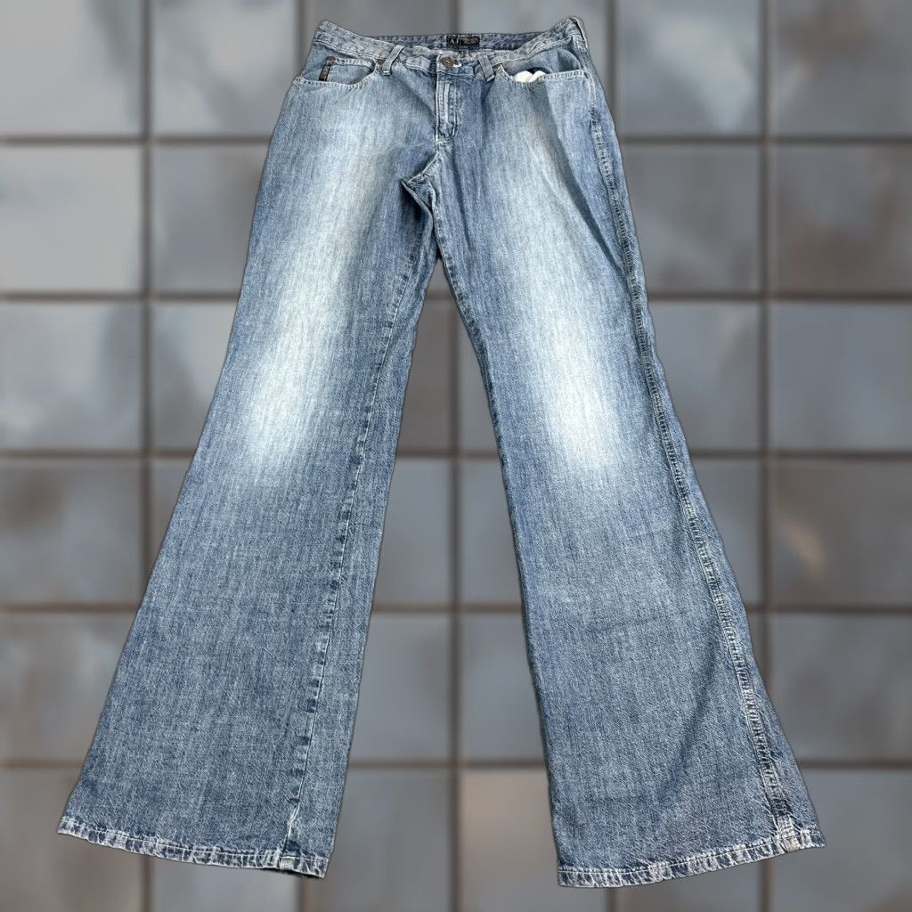 Armani Armani Womens Jeans Bootcut 32 34 UK 12 Light Wash Blue Cotton Italian GA"," Size 34" / US 12 / IT 48 - 1 Thumbnail