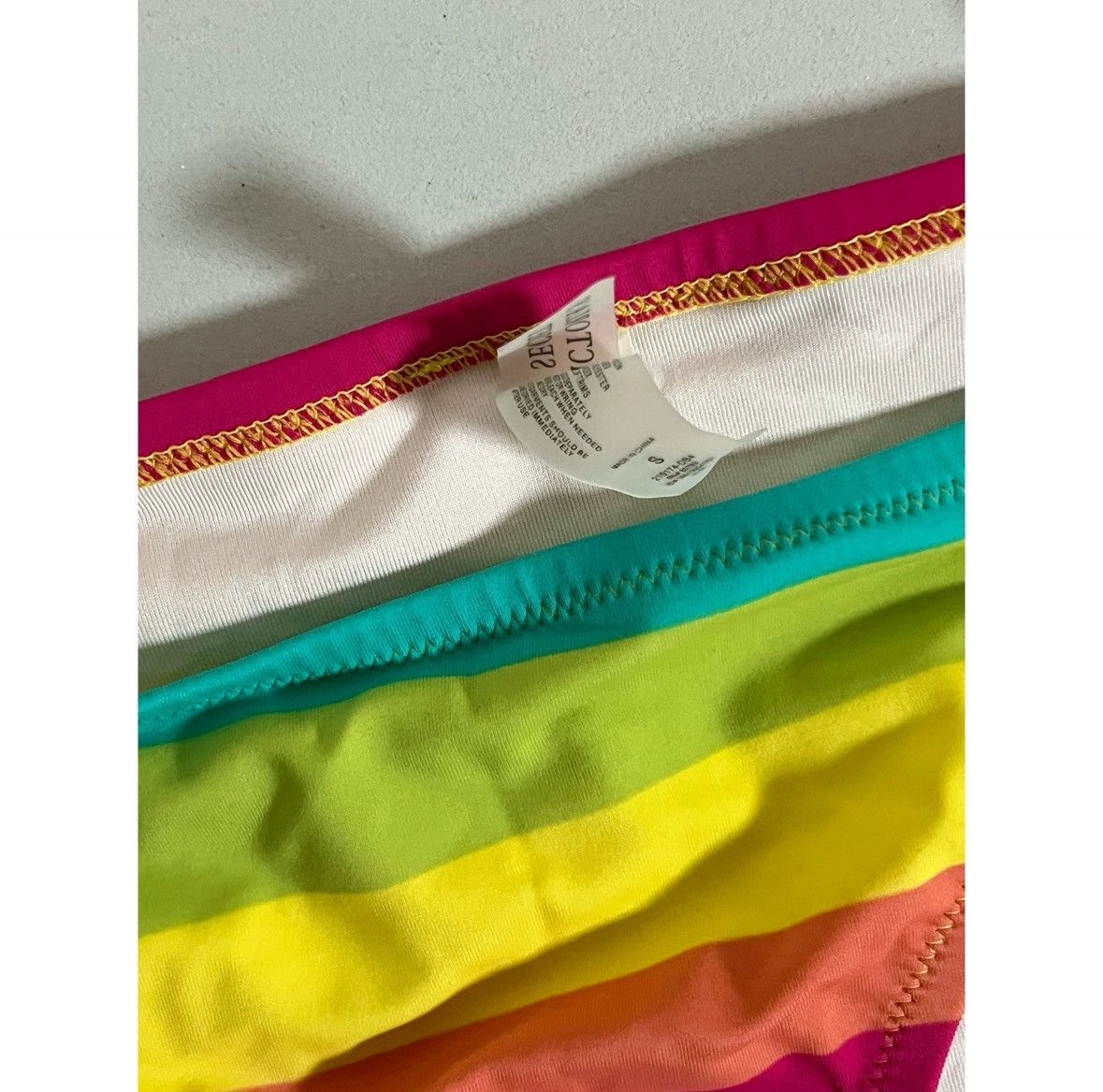 Victoria's Secret × Vintage Victoria’s Secret Rainbow Striped Bikini Bottoms Size S 🩷✨ Size ONE SIZE - 4 Thumbnail