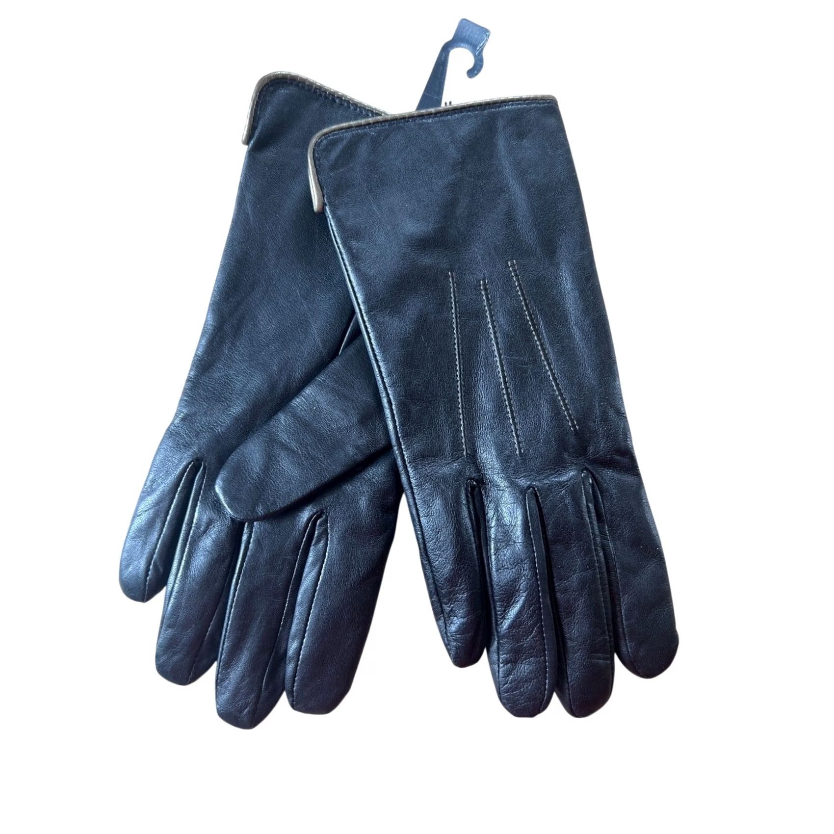 Vintage British Army Officer Parade Uniform Black Leather Gloves Size 7.5 Size ONE SIZE - 4 Thumbnail