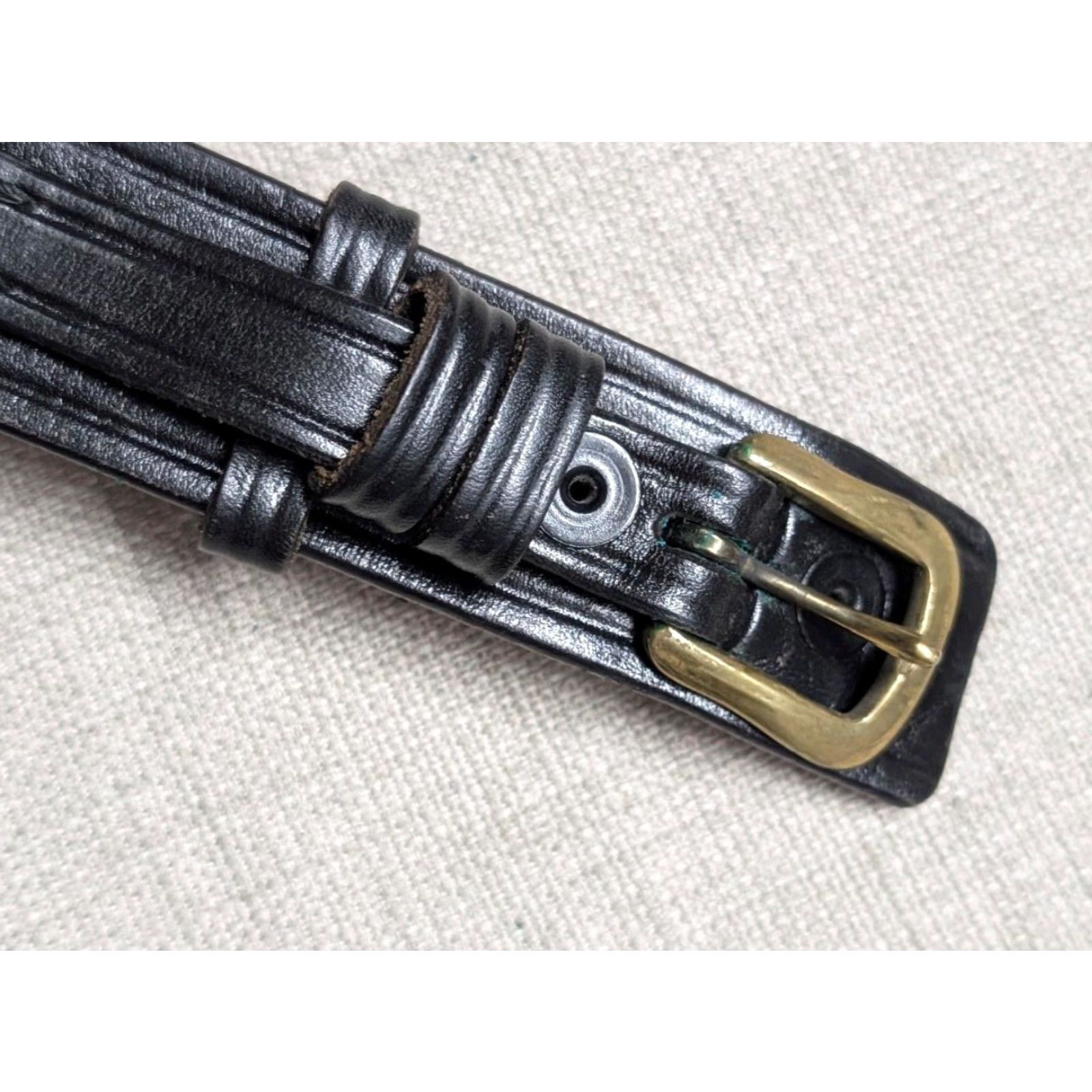Vintage VINTAGE western belt Don Hume Ranger belt 36 black leather cowhide Size 36 - 7 Thumbnail