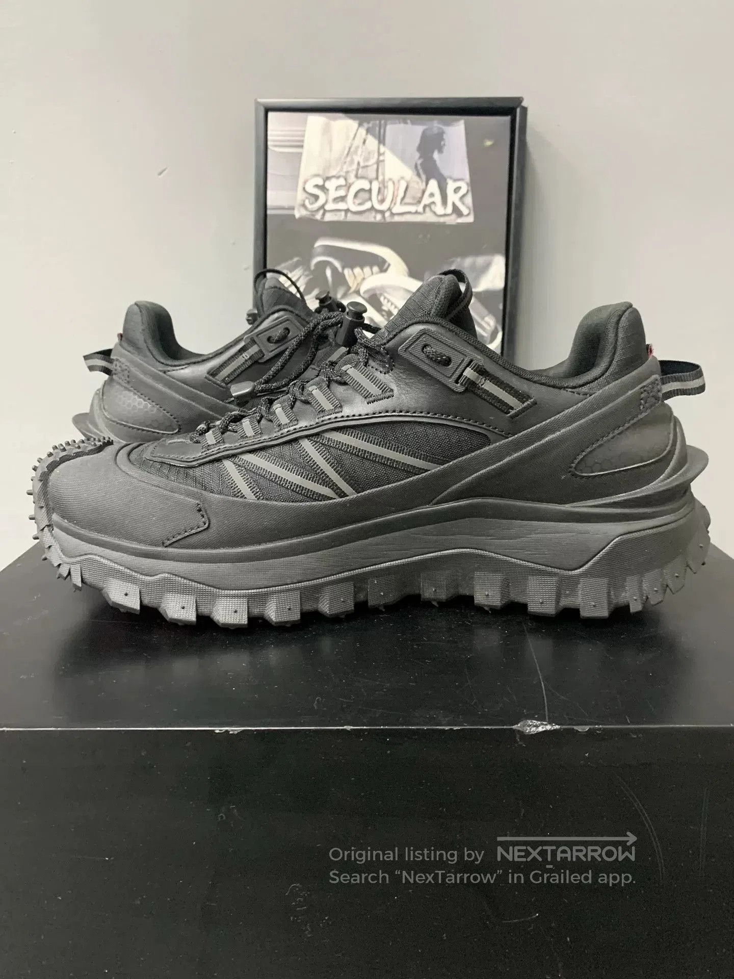 Moncler moncler black casual sports trail shoes. Size US 10 / EU 43 - 6 Thumbnail