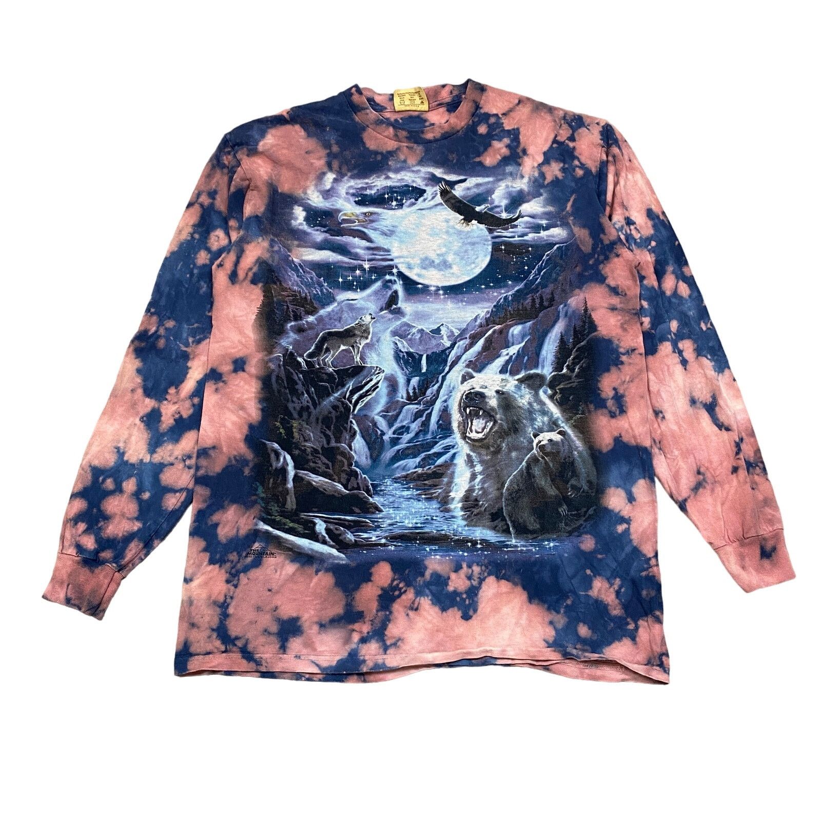 The Mountain × Vintage Vintage The Mountain Bear Wolf Eagle Tie Dye Shirt Large Y2K Size US L / EU 52-54 / 3 - 1 Thumbnail