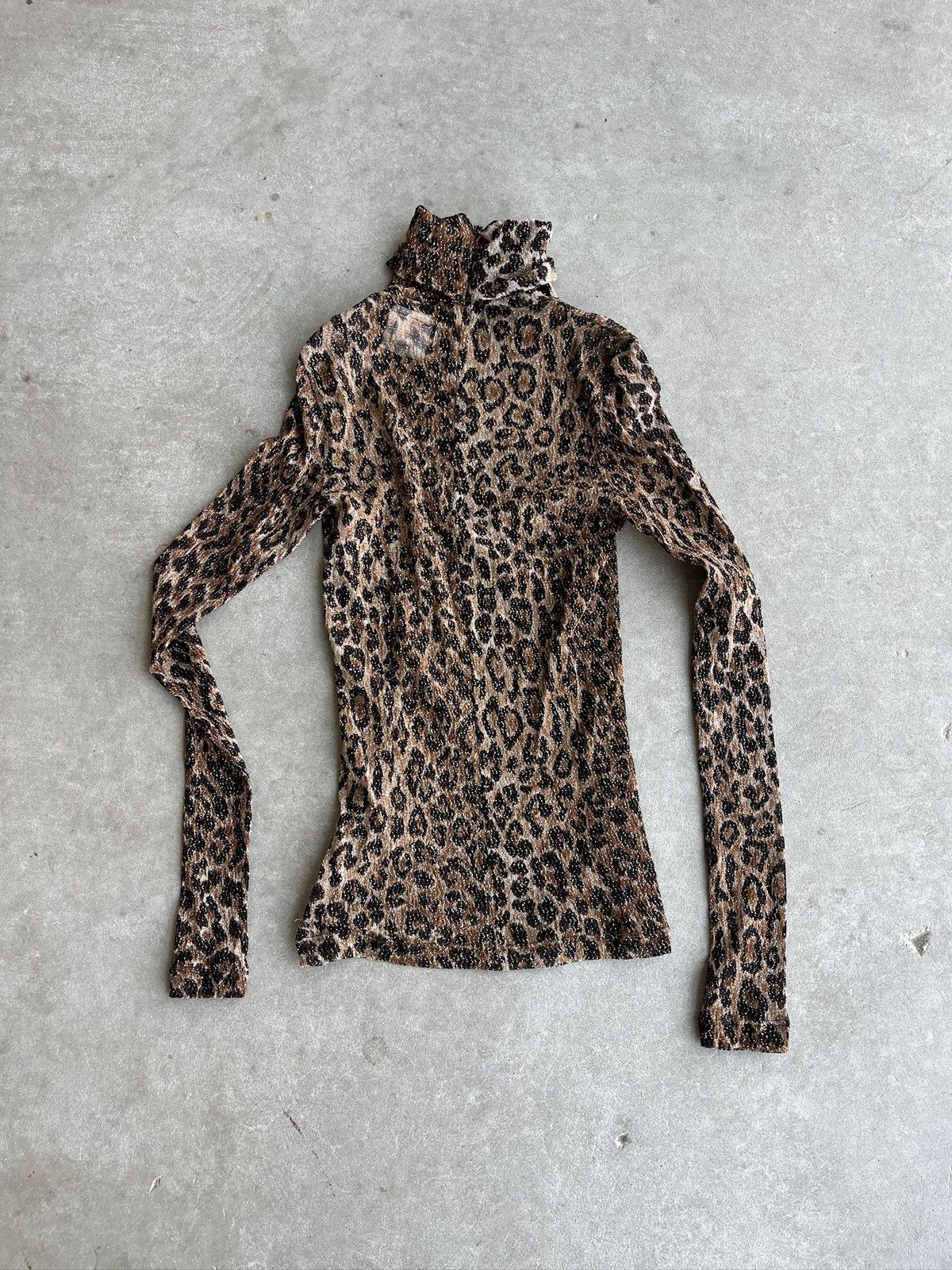 Dolce & Gabbana Vintage Dolce & Gabbana Cheetah Mesh Shirt Size S / US 4 / IT 40 - 11 Thumbnail
