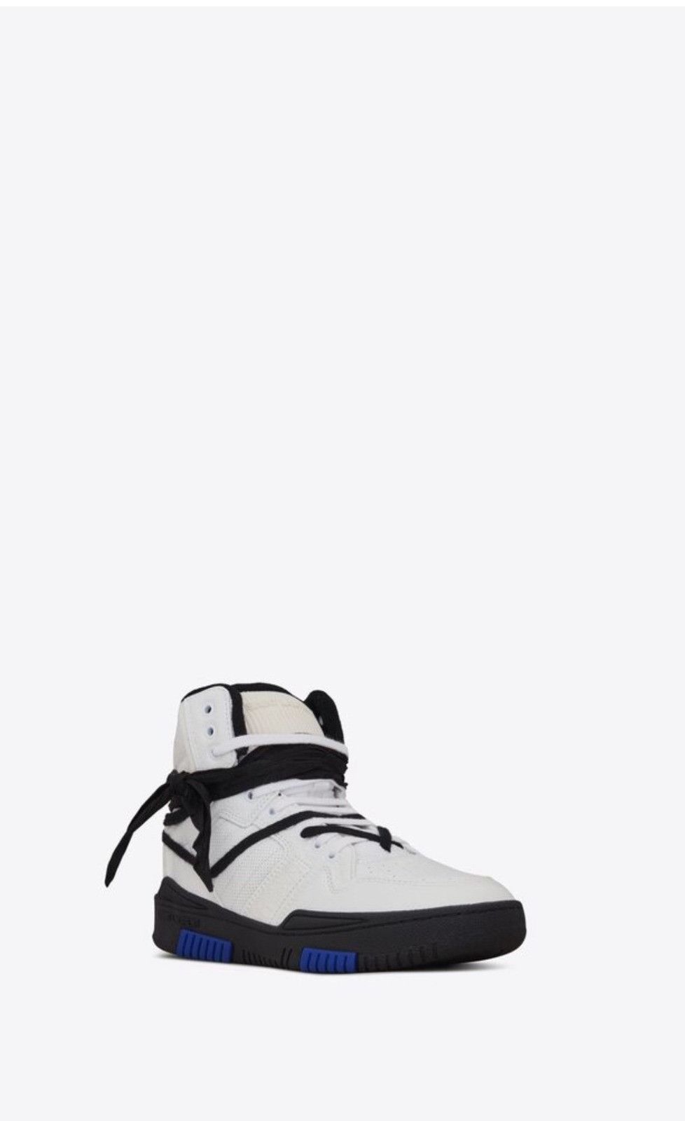Saint Laurent Paris o1b1hav110824 692317 Smith Hi-Top Sneakers Grained Leather Size US 7 / IT 37 - 2 Thumbnail