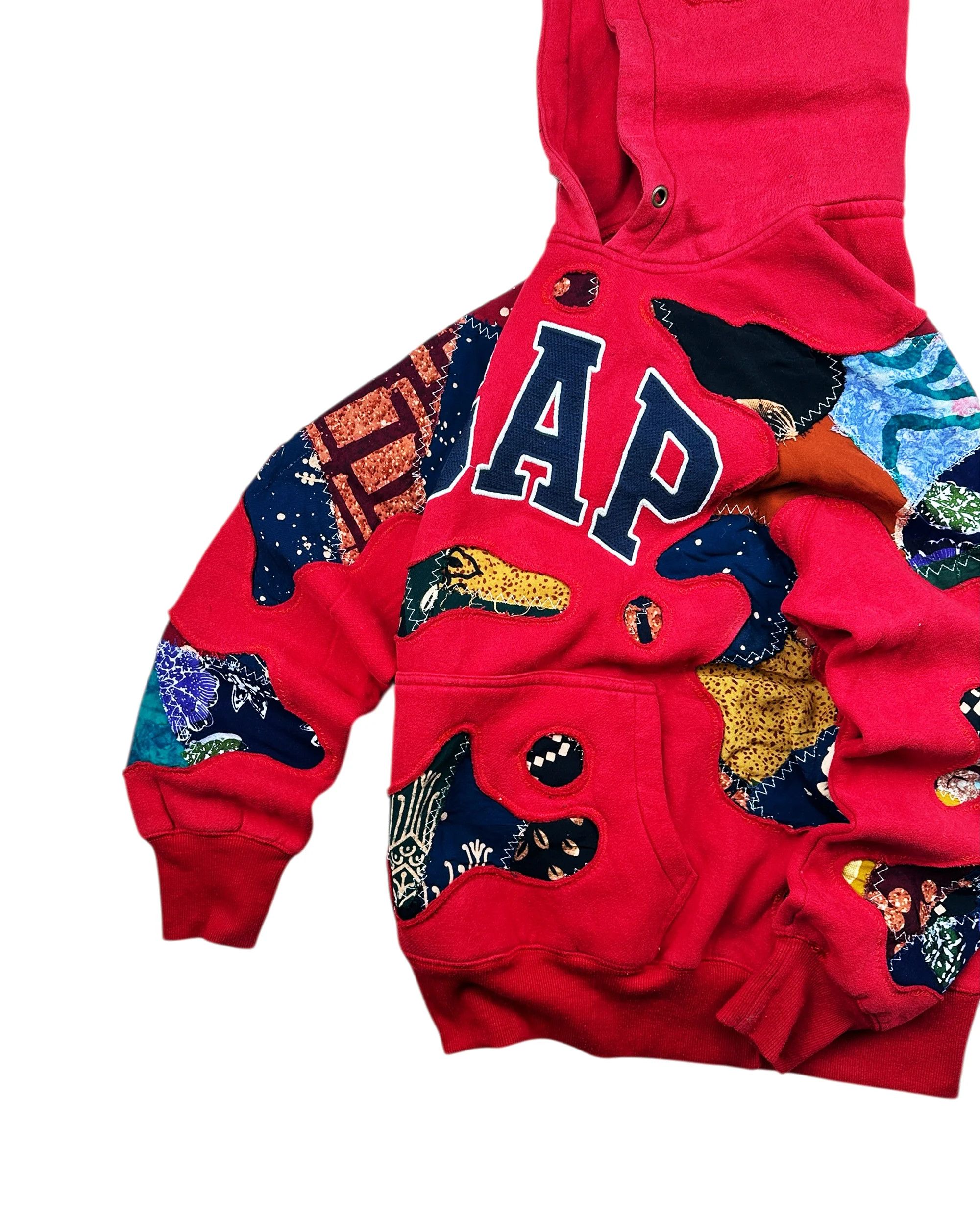Japanese Brand Re-worked 1 of 1 GAP Batik Legacy Patchflow Hoodie Size M Size US M / EU 48-50 / 2 - 4 Thumbnail