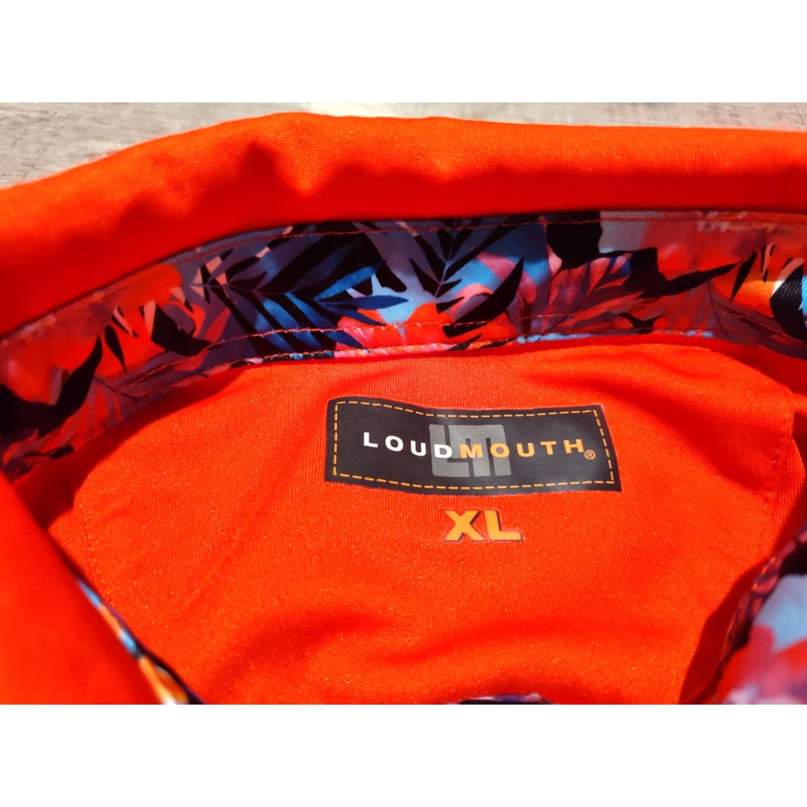 Vintage Loudmouth Polo Shirt Mens XL Red Golf Performance Stretch Polyester Short Sleeve Button Collar EUC Size US XL / EU 56 / 4 - 6 Thumbnail