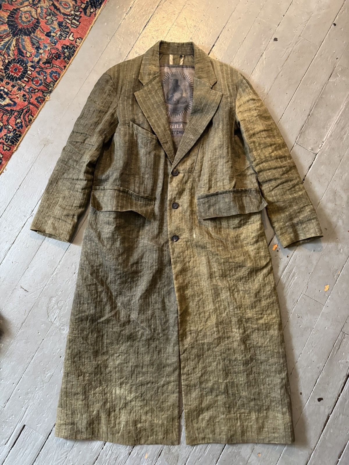 Ziggy Chen SS22 Thick linen overcoat Size US S / EU 44-46 / 1 - 1 Thumbnail