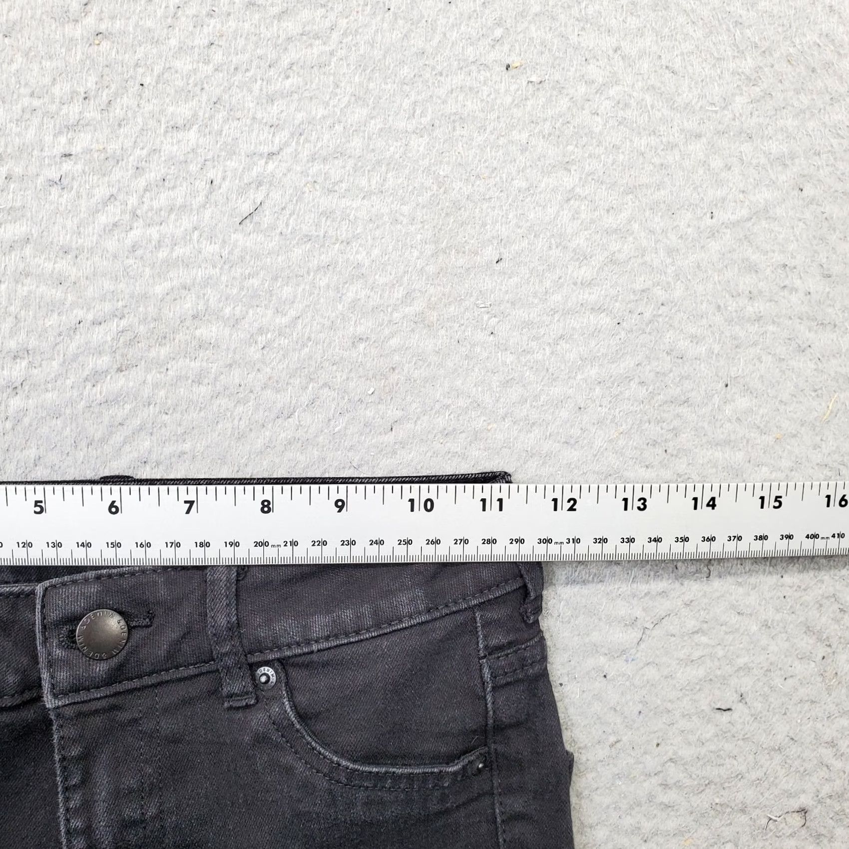 Denime & Denim Women 0 Black Curvy Jegging Jeans Ultra High Waist Ankle Length Denim Size 25" / US 0 / IT 36 - 6 Thumbnail