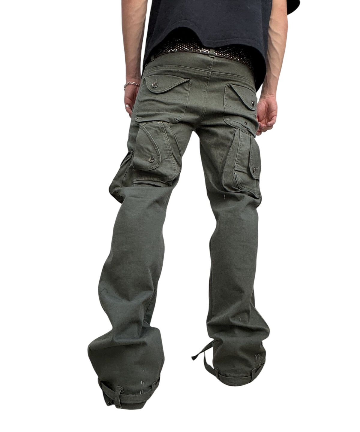 Tornado Mart Rare flared multipocket navy cargo pants tornado mart style Size US 30 / EU 46 - 7 Thumbnail
