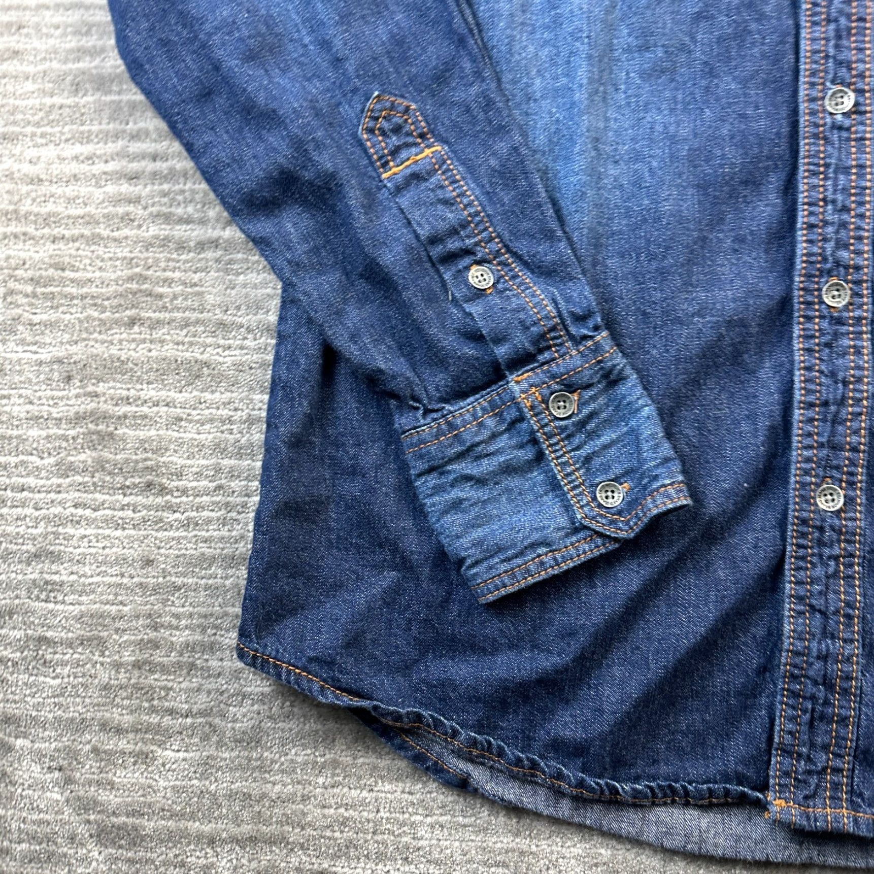 True Religion True Religion Shirt Mens Small Blue Denim Button Up Jean Western Size US S / EU 44-46 / 1 - 5 Thumbnail