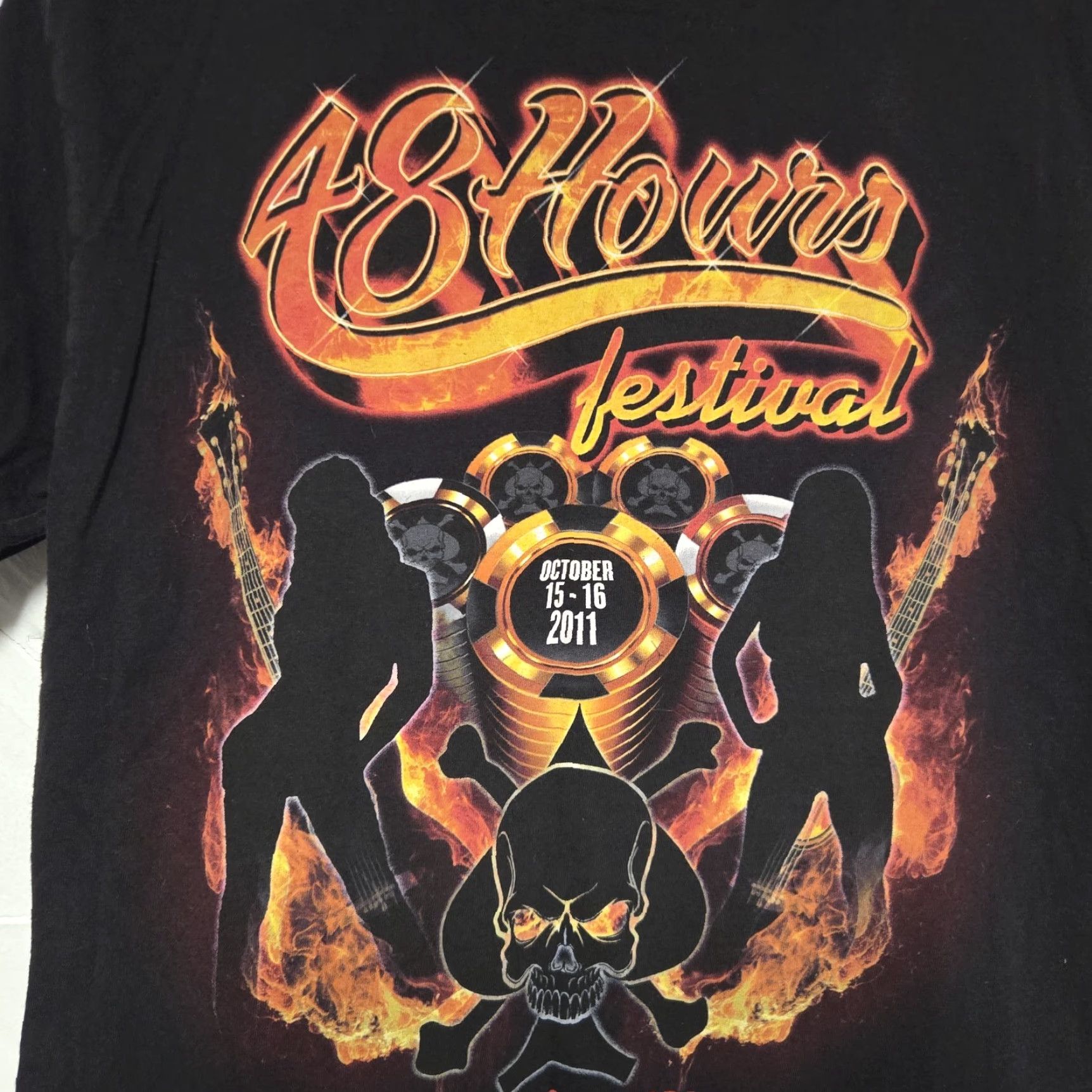 Vintage Korn Godsmack Avenged 48 Hours Festival Las Vegas T-Shirt M Men Black 2011 Concert Size US M / EU 48-50 / 2 - 2 Thumbnail