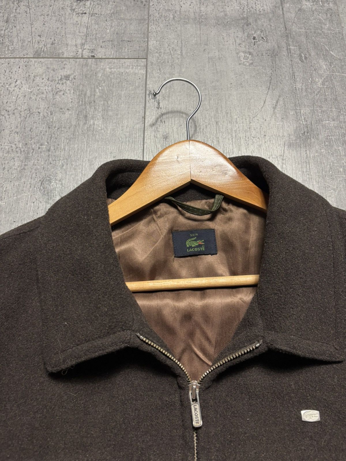 Lacoste Vintage Lacoste Brown Wool Jacket Size US XL / EU 56 / 4 - 10 Thumbnail