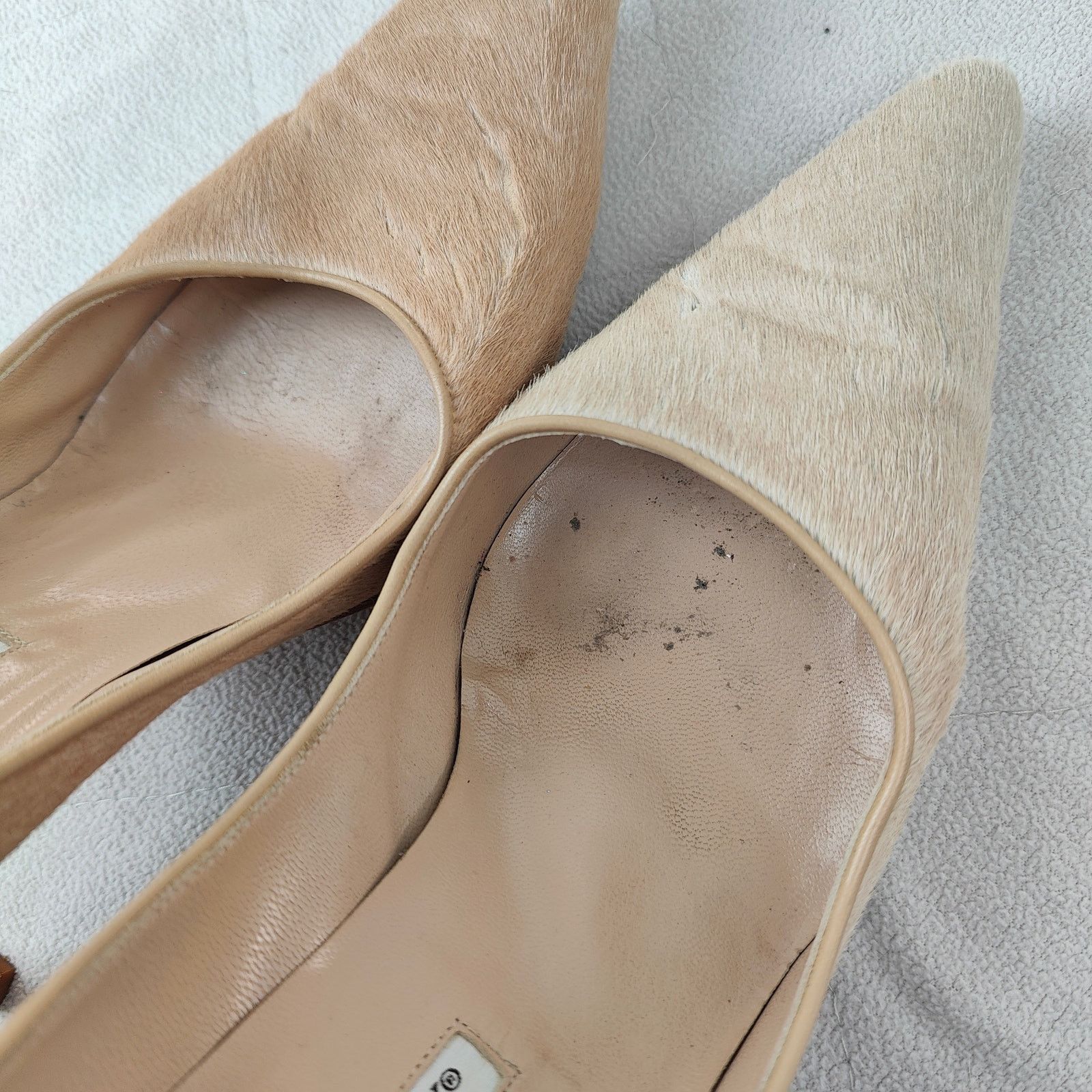 Other Manolo Blahnik BB 90 Pumps Womens 41 11 Tan Pony Hair Size US 11 / IT 41 - 8 Thumbnail