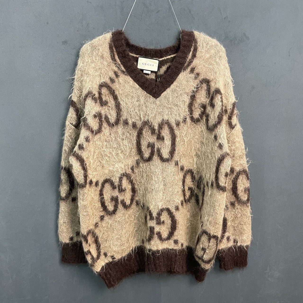 Gucci Gucci Brown horsehair sweater 2501-Nextarrow Size US M / EU 48-50 / 2 - 1 Thumbnail