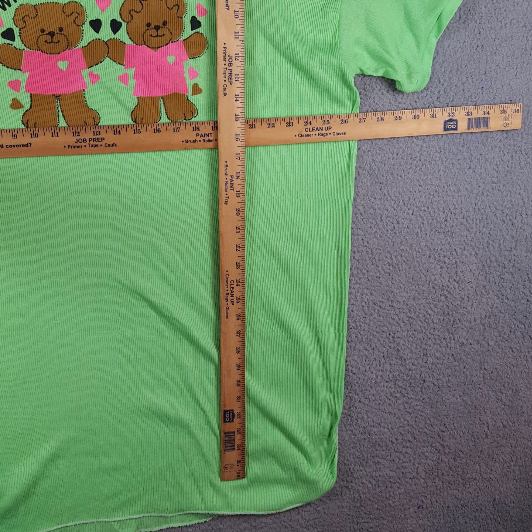 Vintage Vintage American Sportswear Women's T-Shirt XL Green 80s Retro Teddy Bear Sleep Tee Casual Summer Size XL / US 12-14 / IT 48-50 - 7 Thumbnail