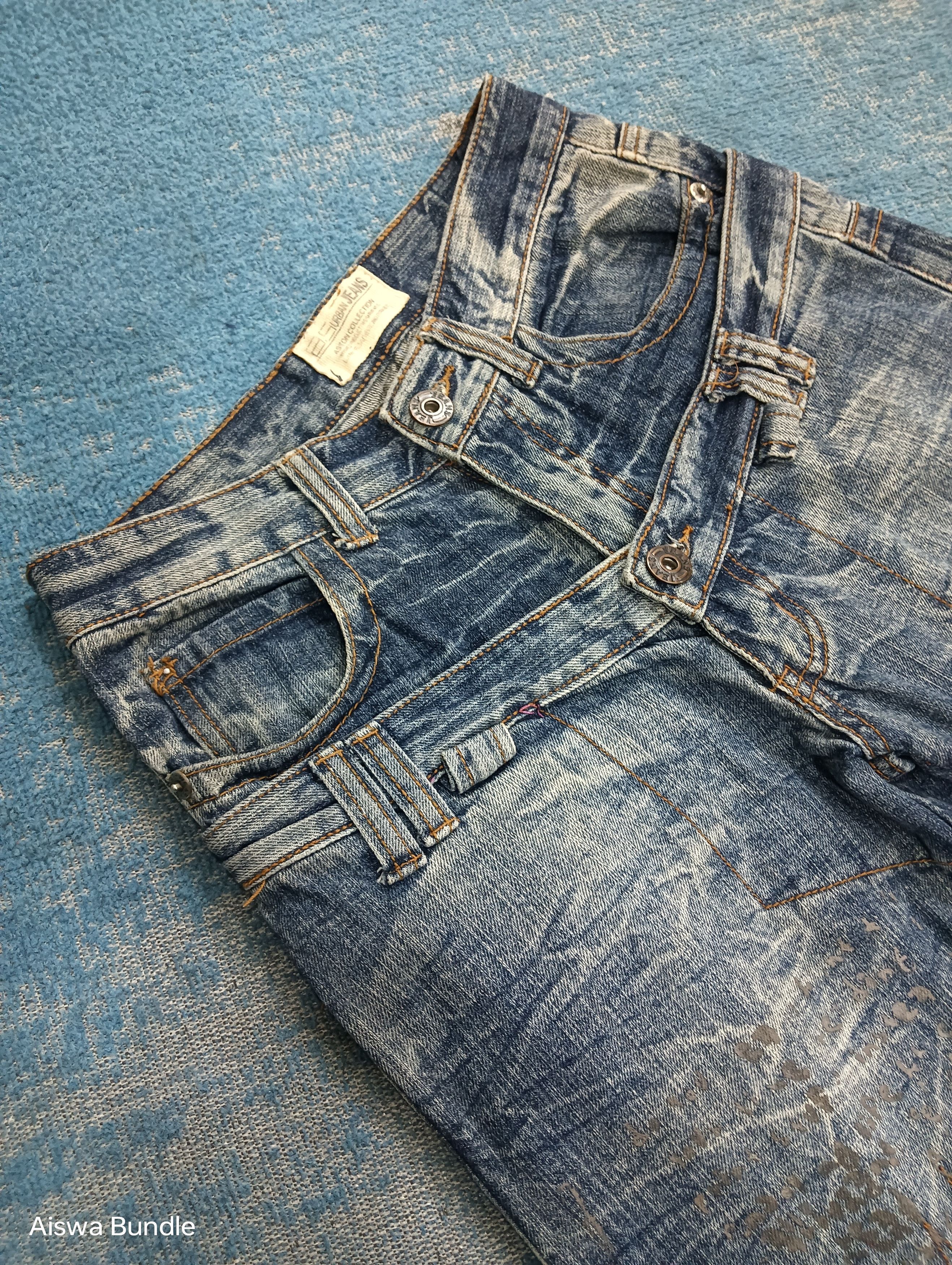 Japanese Brand URBAN JEANS ASTON COLLECTION DISTRESSED DOUBLE WAIST Size US 29 - 7 Thumbnail