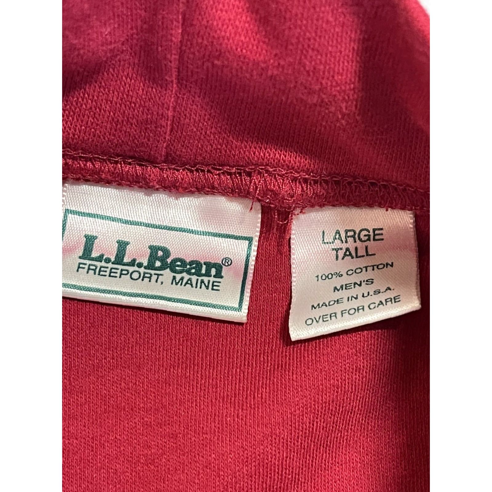 Vintage VINTAGE L.L. Bean Outdoor Shirt Mens Long Sleeve Mock Neck Pullover L Red 90s USA Size US L / EU 52-54 / 3 - 3 Thumbnail