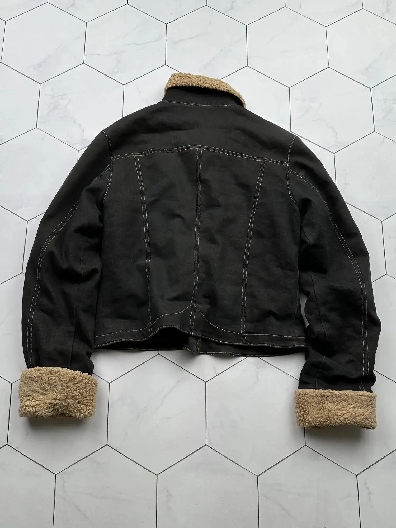 Vintage Vintage Faux Sheepskin Cropped Jacket (B396)E2D15 Size M / US 6-8 / IT 42-44 - 6 Thumbnail