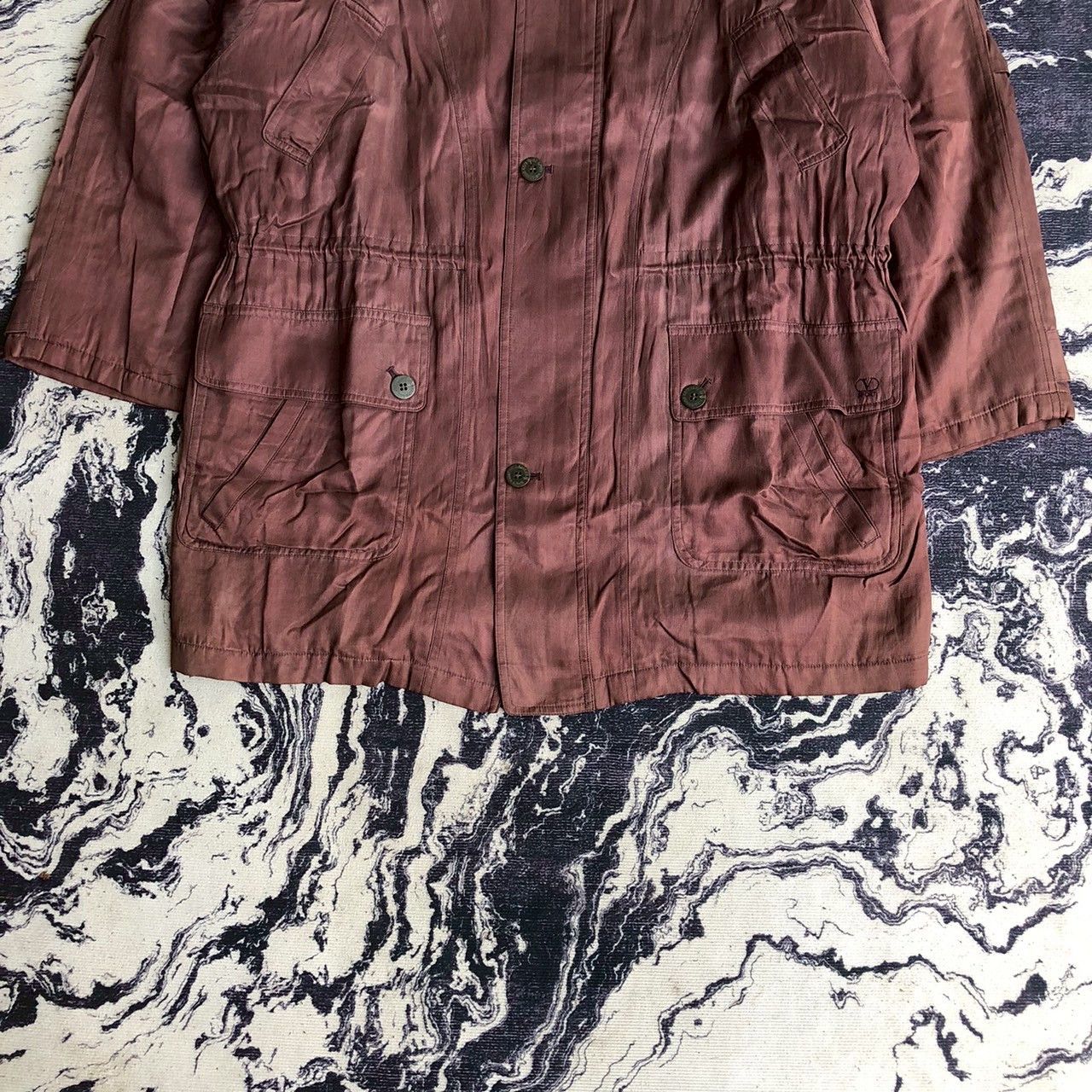 Valentino Vintage 90s Valentino Garavani Sport Silk Jacket Coat Size US L / EU 52-54 / 3 - 5 Thumbnail