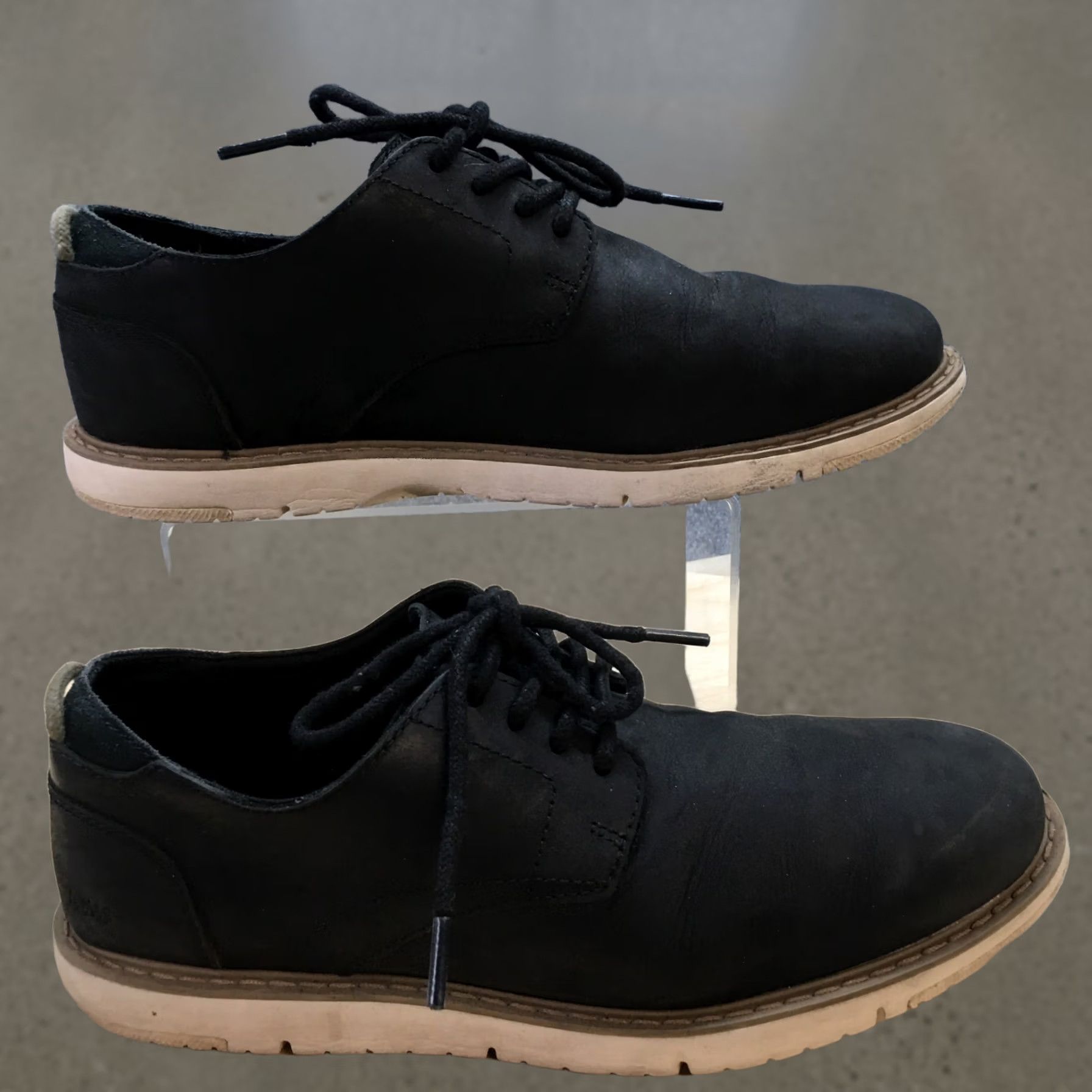 Toms TOMS Mens Dress Oxford Leather Lace Up 8.5 Navi Black Leather Shoes Womens? Size US M / EU 48-50 / 2 - 1 Thumbnail