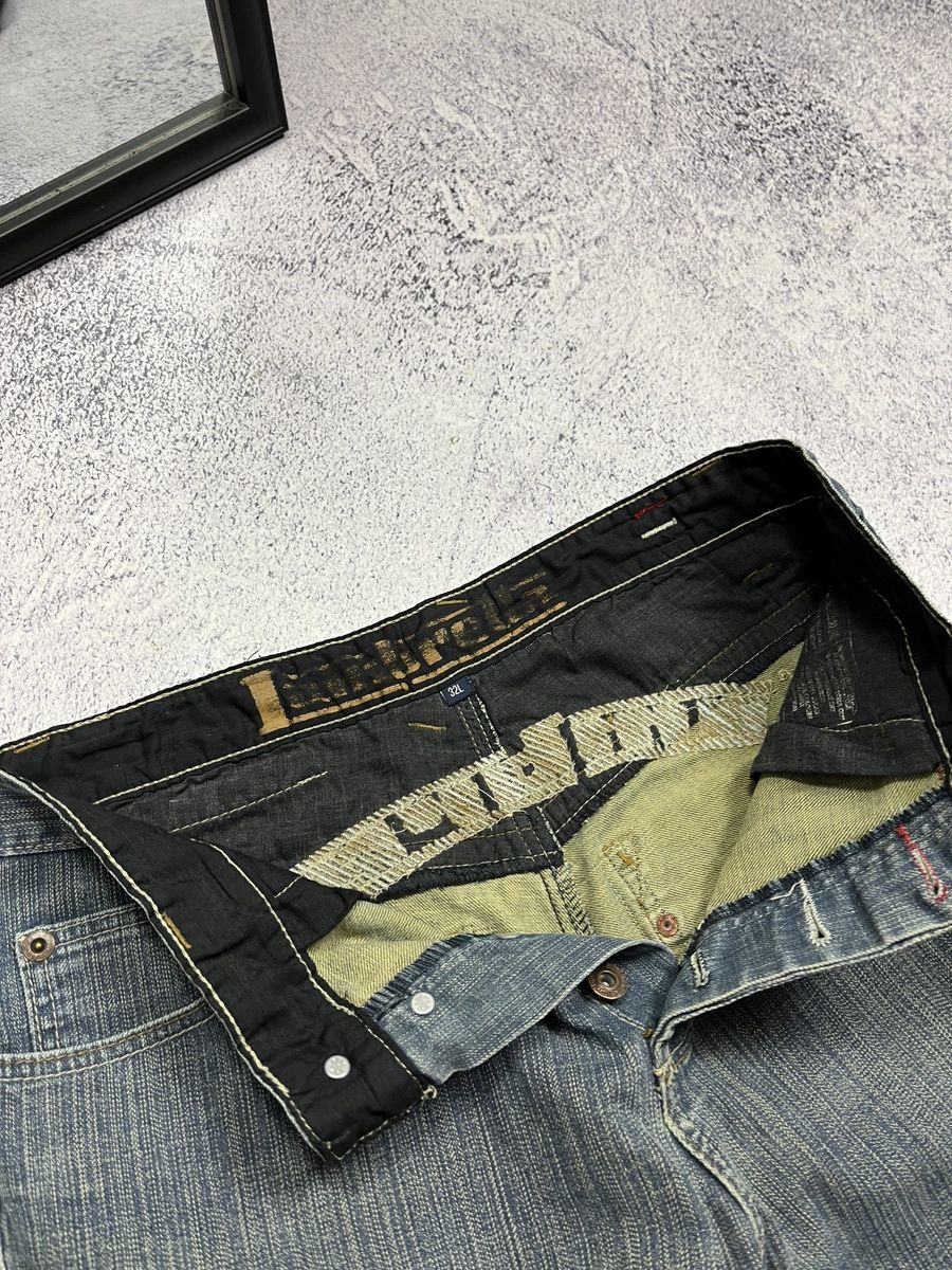 Japanese Brand × Lambretta Lambretta Vintage Baggy Jeans Big logo Drill Streetwear Y2K Size US 32 / EU 48 - 10 Thumbnail