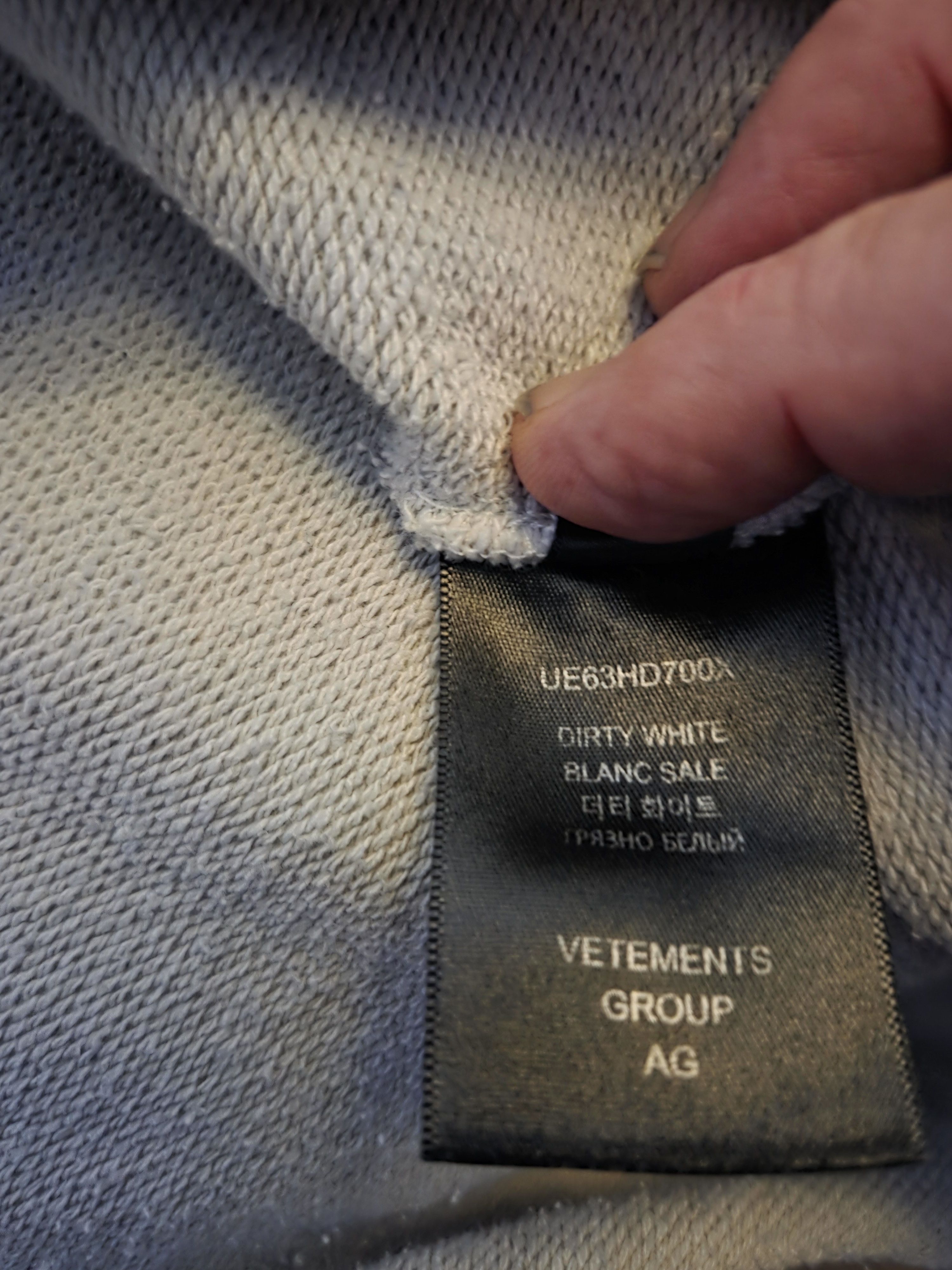 Vetements Vetements Hoodie, grey, Xl, Size US M / EU 48-50 / 2 - 8 Thumbnail