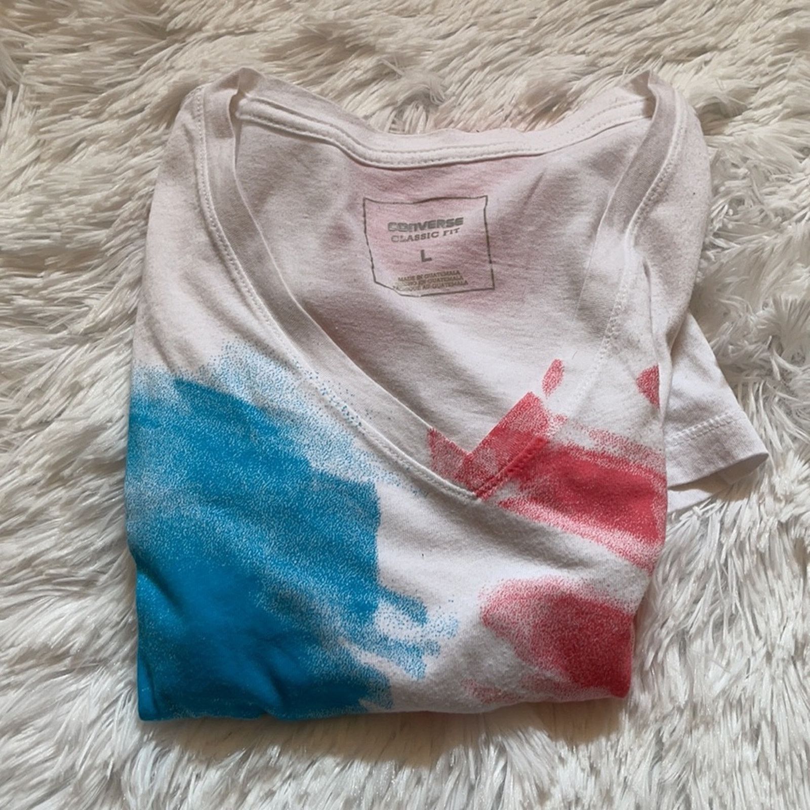 Converse Converse White/Red/Blue Size:Large T-Shirt Size L / US 10 / IT 46 - 3 Thumbnail