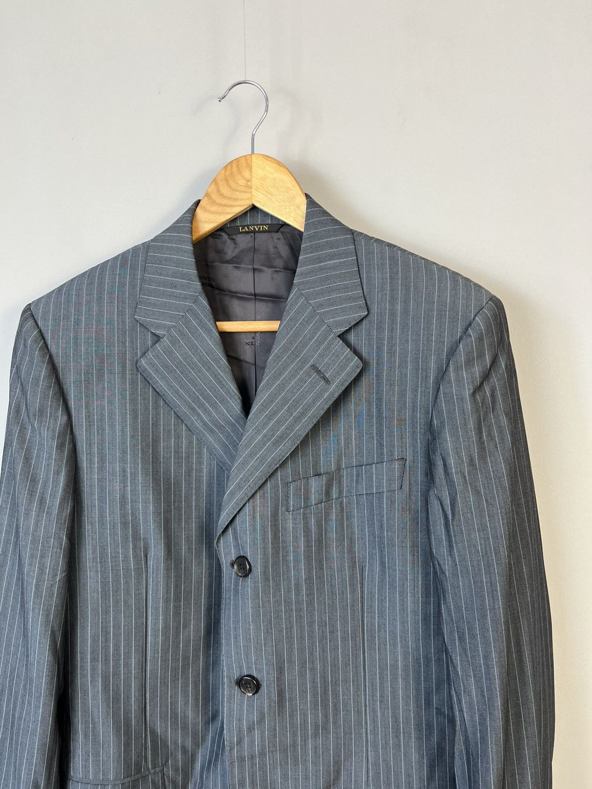 Lanvin × Vintage Lanvin Vintage Luxury Classic Striped Blazer Jacket Italy Size 38R - 3 Thumbnail