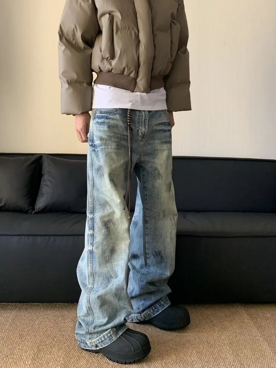 Japanese Brand × Jean Retro straight blue high street jeans Size US 32 / EU 48 - 5 Thumbnail