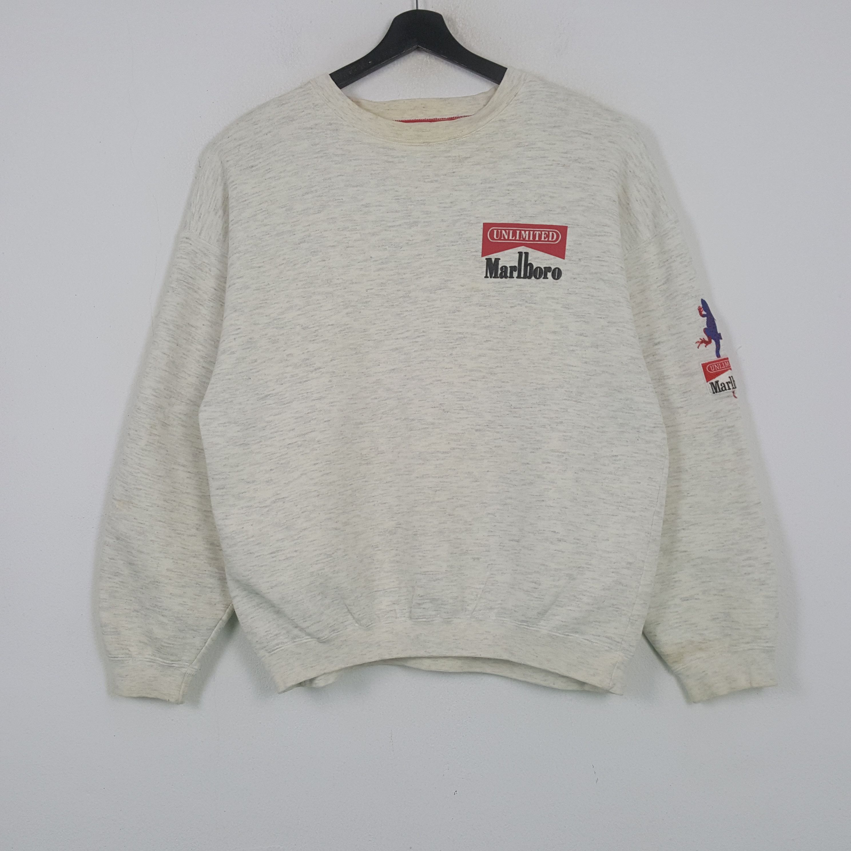 Marlboro UNLIMITED MARLBORO Vintage Sweatshirt C293N19 Size US L / EU 52-54 / 3 - 1 Thumbnail