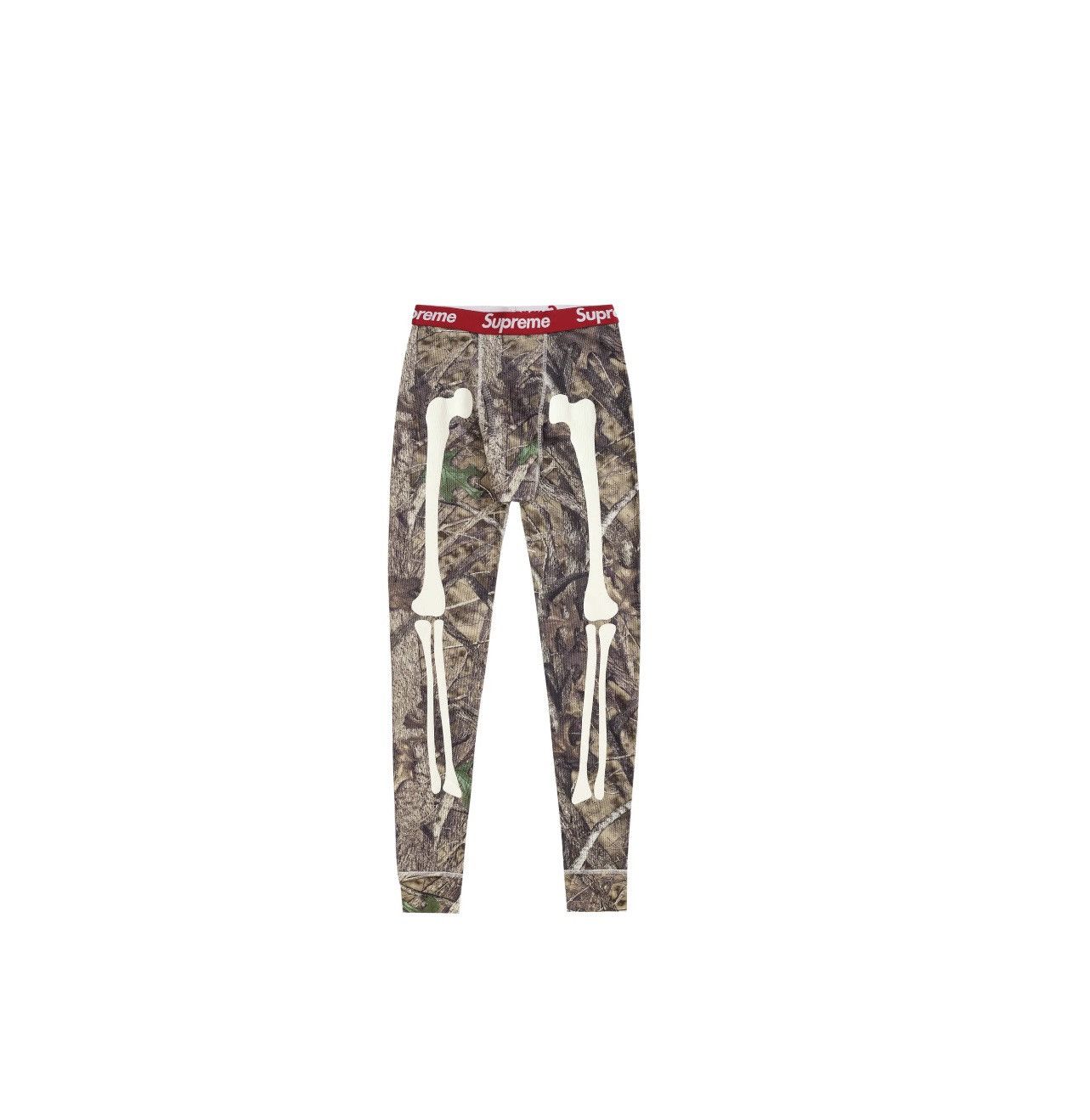 Supreme Hanes Bones Thermal Crew 1 Pack Woodland Camo Men's - FW24 - US