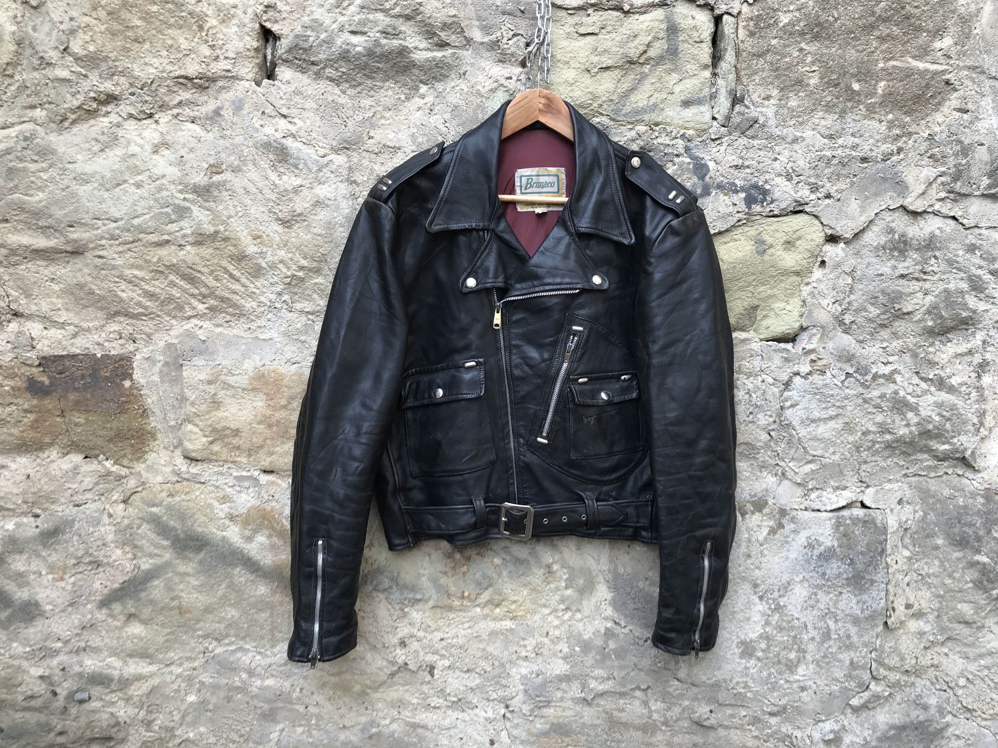 Buco Rare Vintage 60s Brimaco D Pocket Biker Leather Jacket Size US L / EU 52-54 / 3 - 1 Thumbnail