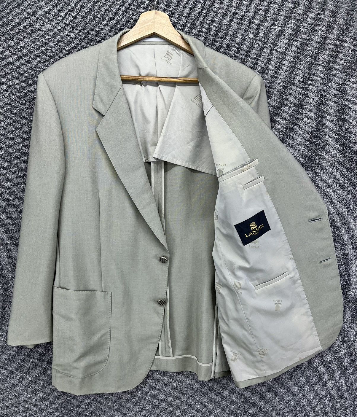 Lanvin Vintage Lanvin Paris Rare Wool Blazer Coat Jacket Size US L / EU 52-54 / 3 - 6 Thumbnail