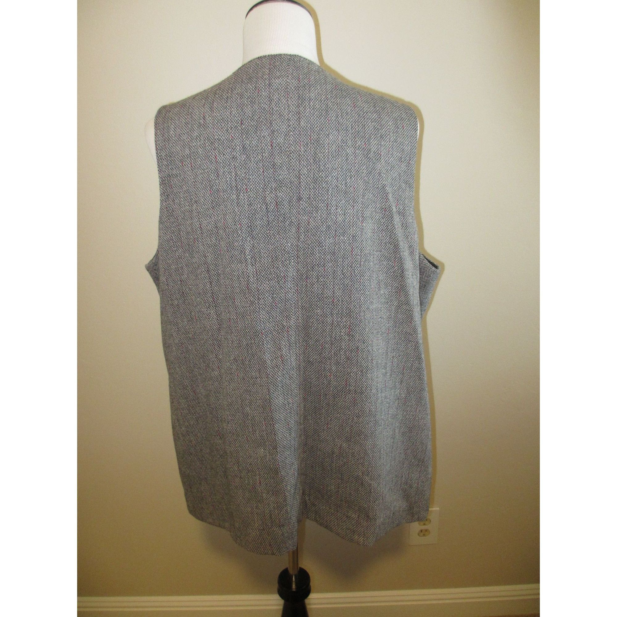 Chicos Chicos Travelers Gray Beaded Embellished Open Front Vest Siz Size M / US 6-8 / IT 42-44 - 2 Thumbnail