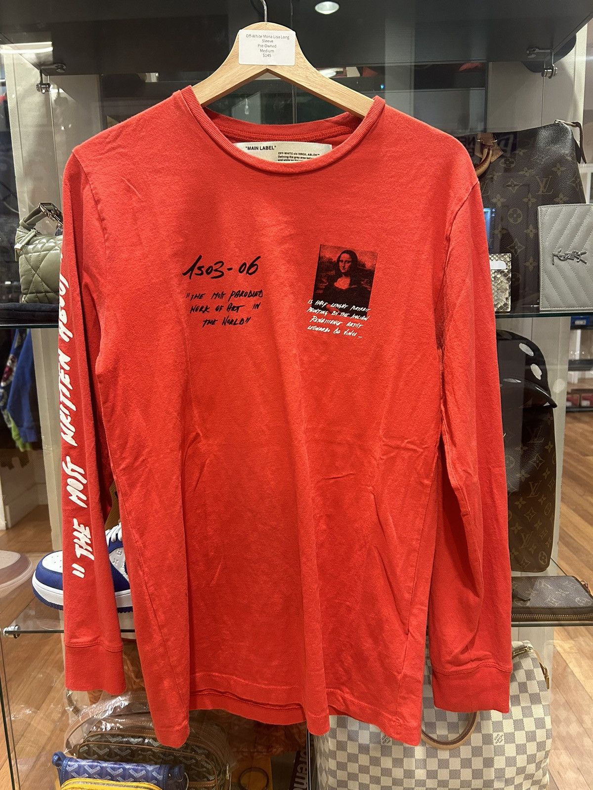 Off White Off White Mona Lisa Long Sleeve Red Grailed