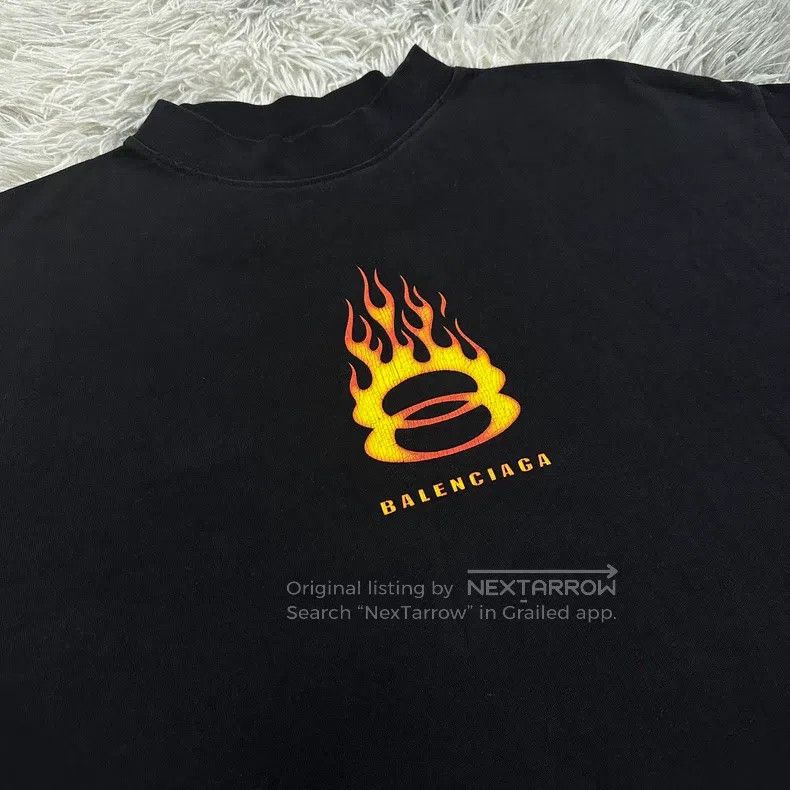 Balenciaga Balenciaga Distressed double ring alphabet logo short-slee Size US S / EU 44-46 / 1 - 6 Thumbnail