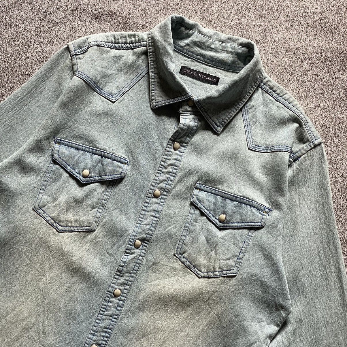 Tete Homme Tete Homme Western Washed Denim Size US M / EU 48-50 / 2 - 3 Thumbnail